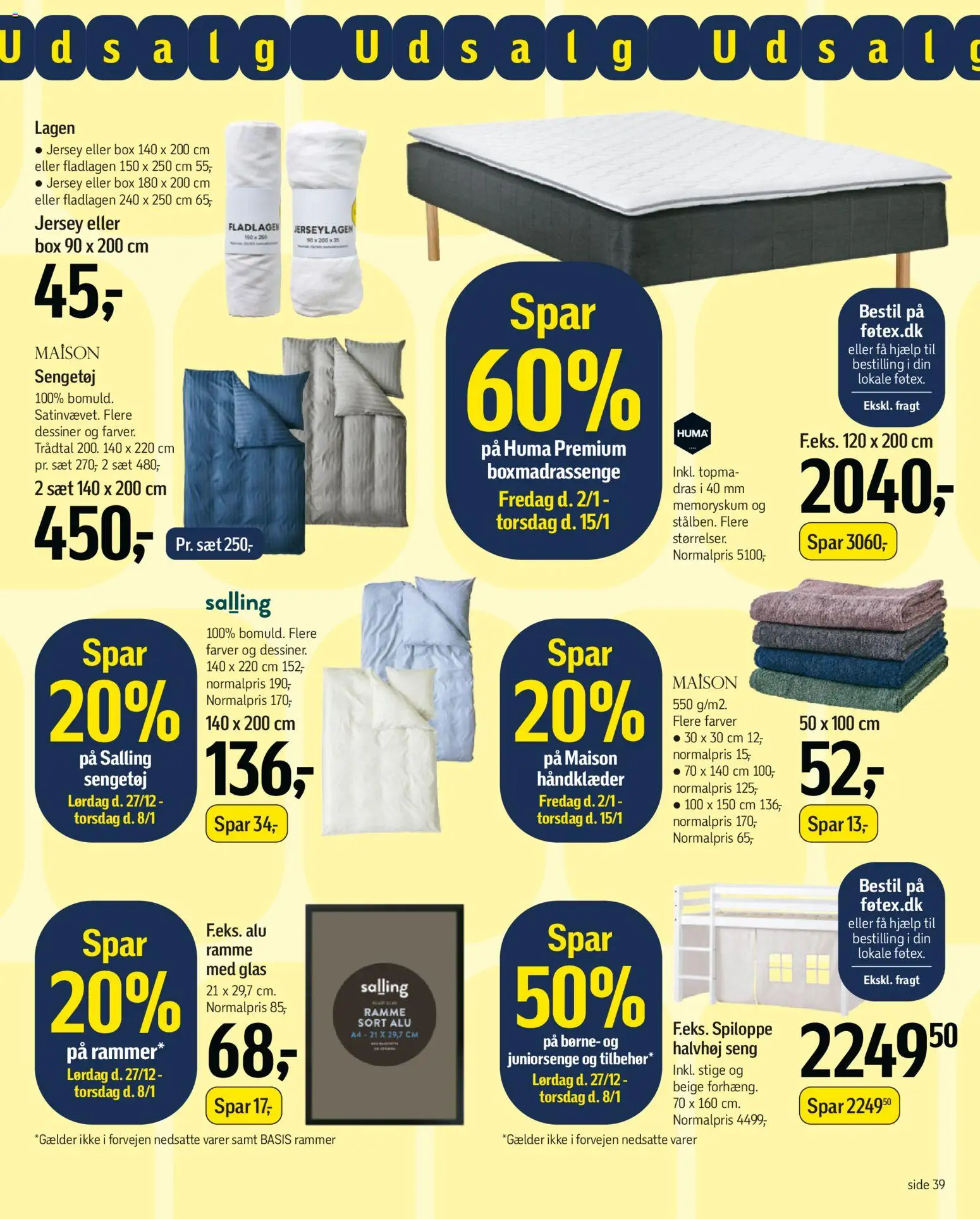 Føtex tilbudsavis – gyldig fra 02.01.2026 | Side: 62 | Produkter: Rammer, Seng