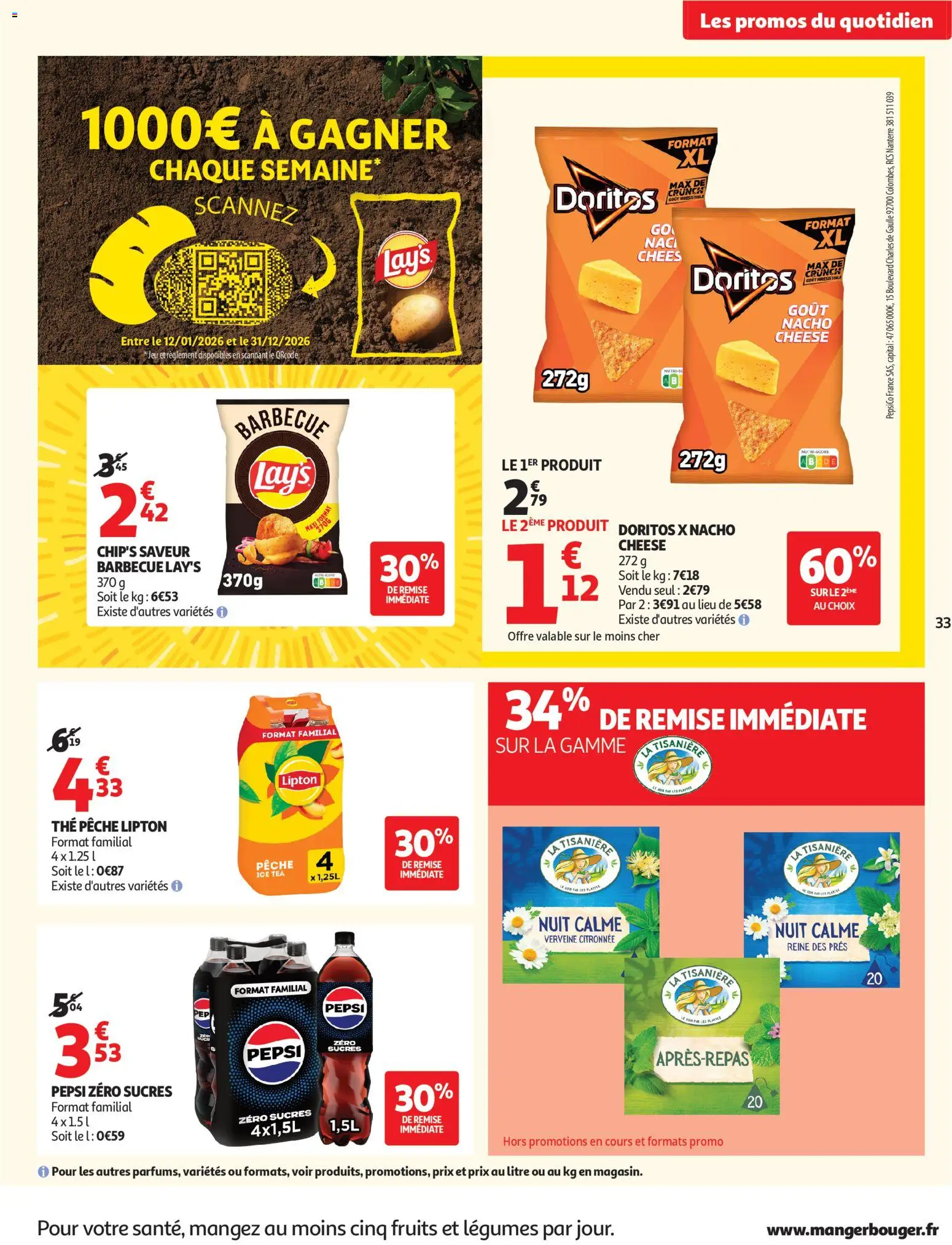 {H1} | Pagina: 33 | Producten: Pepsi, Doritos, La, Saláta mix