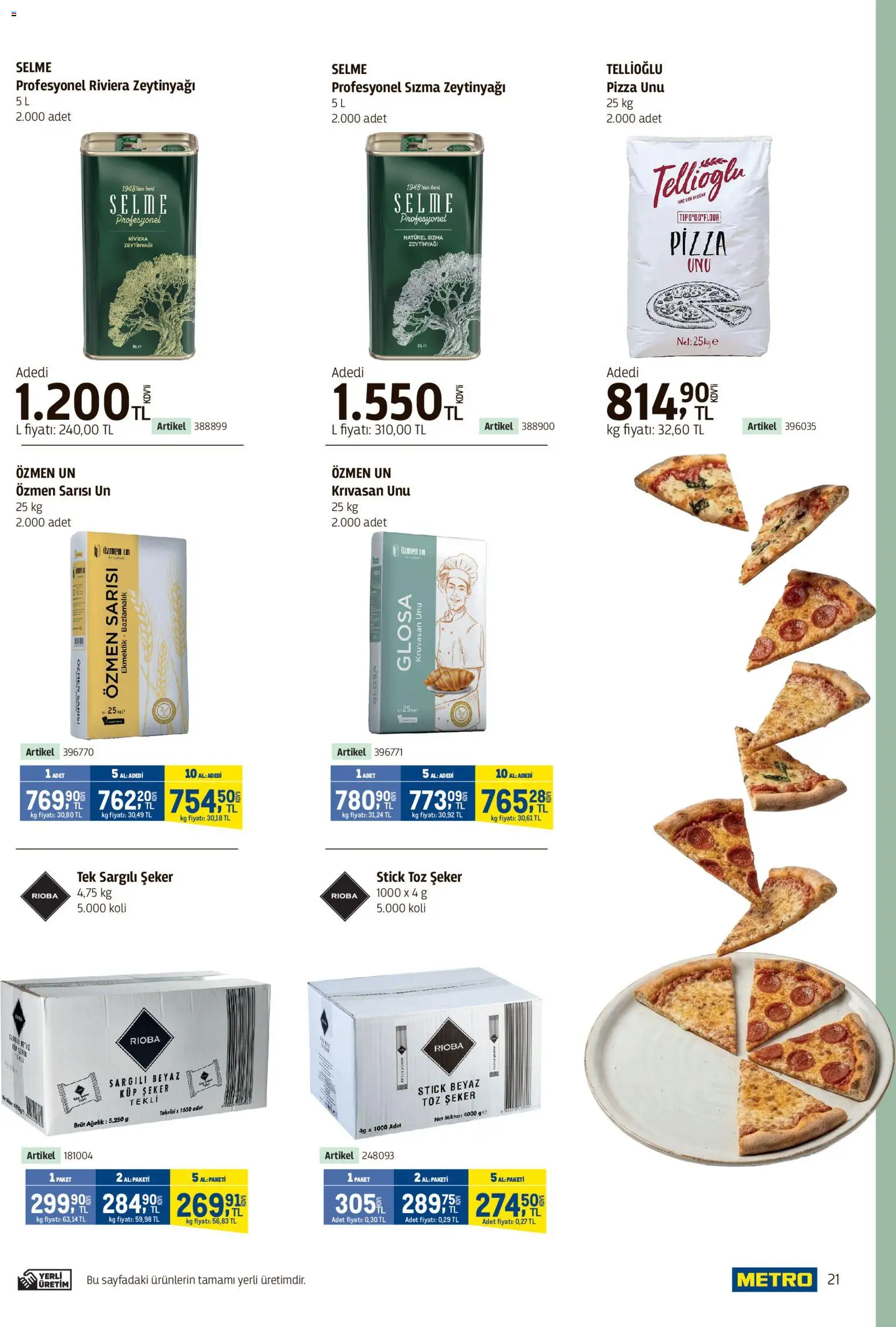 Metro - Kafeler & Pastaneler Kataloğu - 18.03.2026 tarihinden itibaren geçerlidir | Sayfa: 21 | Ürünler: Pizza, Şeker, Toz şeker, Ağırlık