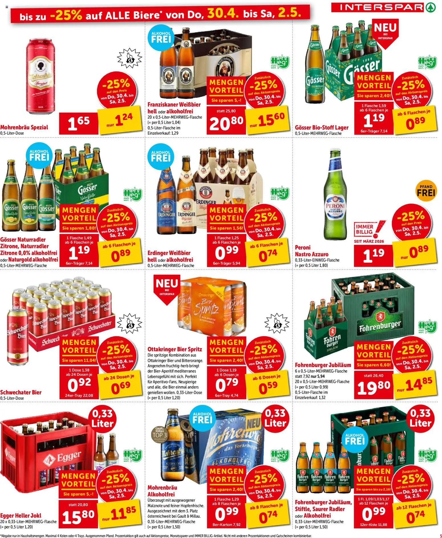 Interspar Flugblatt - Vorarlberg gültig ab 30.04.2026 | Seite: 6 | Produkte: Zitrone, Bier