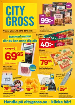 City Gross - Malmö Stora Bernstorp - Förhandsvisning av reklamblad från butik City Gross aktuell från 20.10.2025
