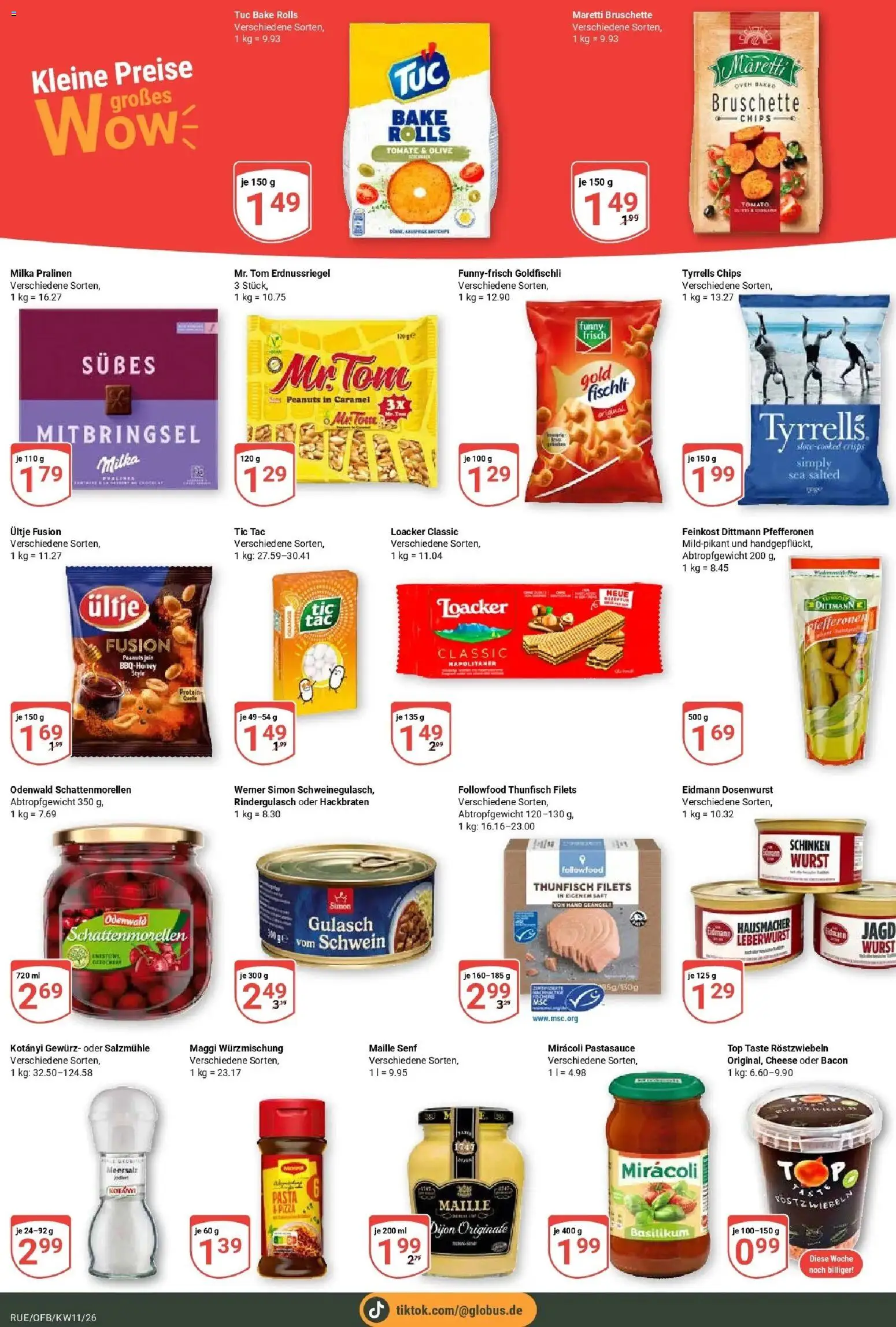 Globus prospekt Rüsselsheim	 – gültig ab 09.03.2026 | Seite: 4 | Produkte: Thunfisch, Milka, Schinken, Pizza