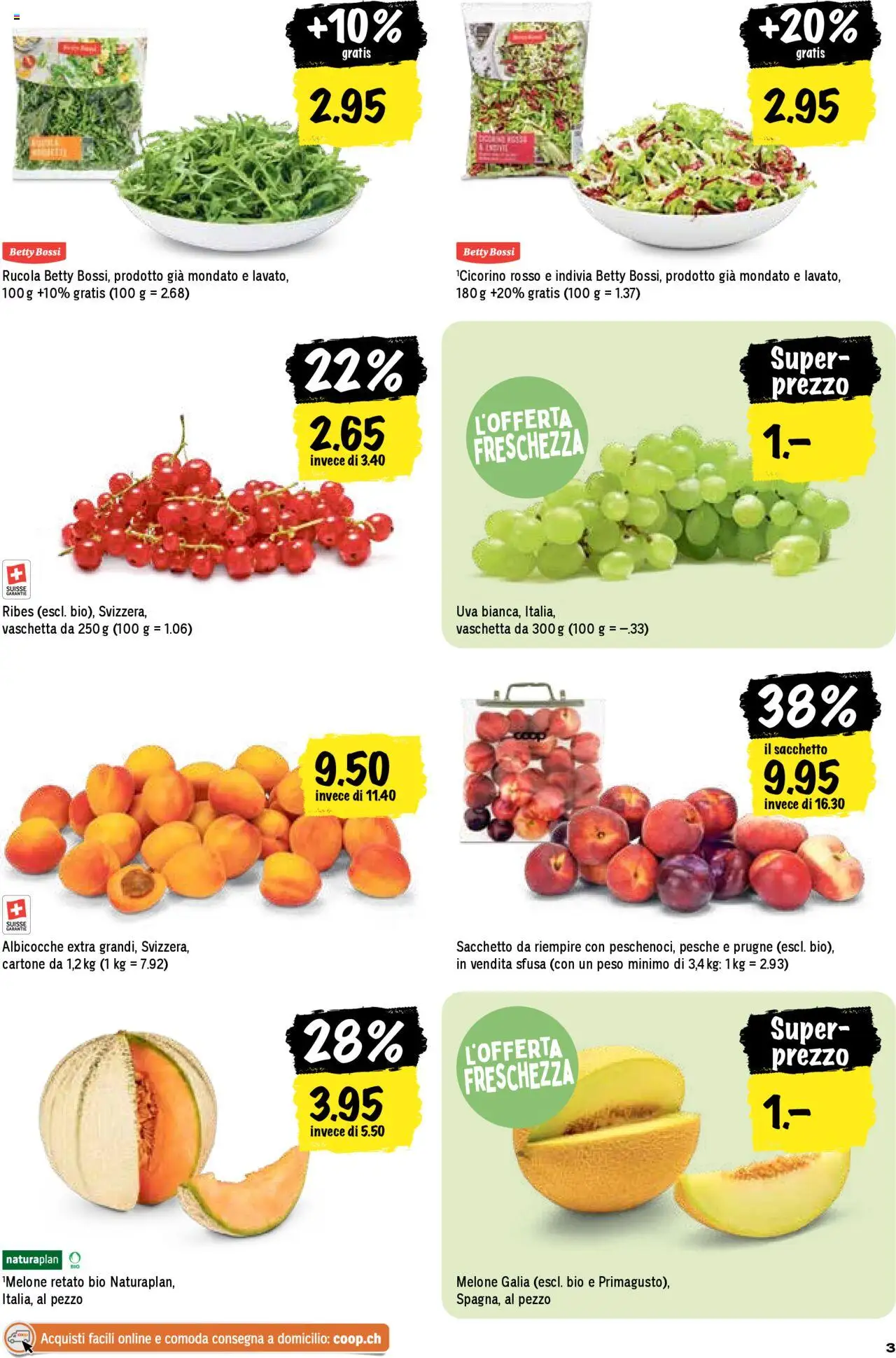 Coop - Una settimana di azioni ab 24.07.2025 | Seite: 3 | Produkte: Rucola, Melone