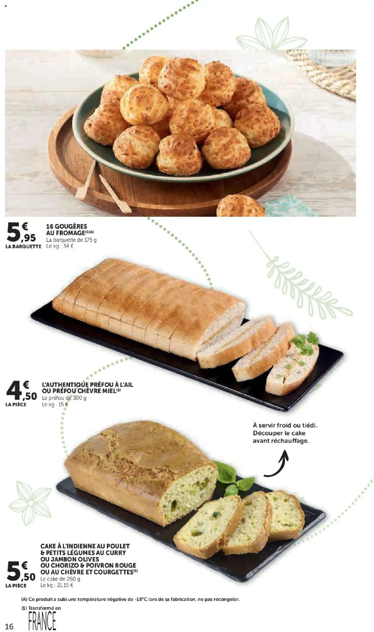 {H1} | Page: 16 | Produits: Chorizo, Olives, Poivron, Curry