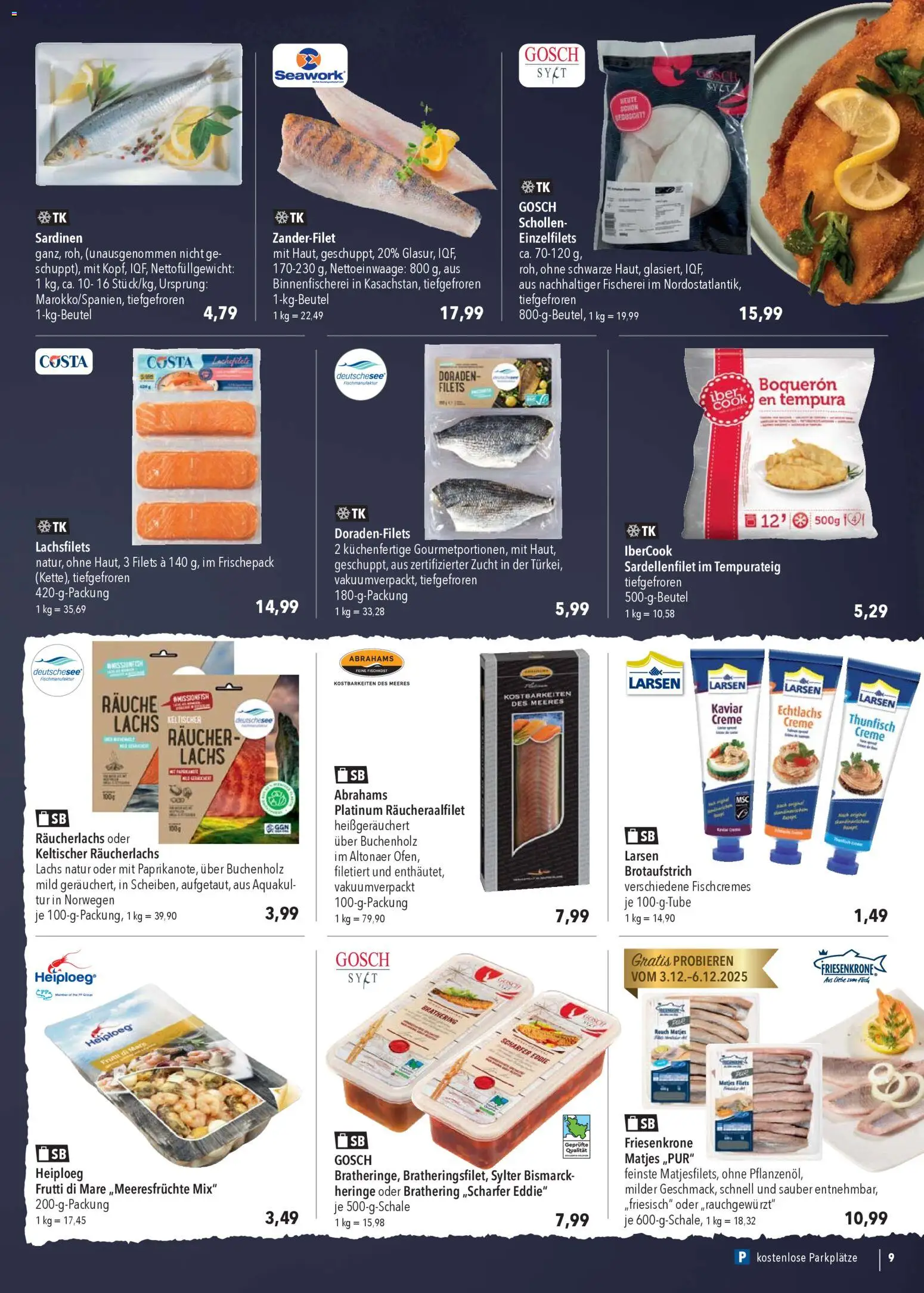 CITTI Markt Prospekt 	 – gültig ab 03.12.2025 | Seite: 9 | Produkte: Thunfisch, Tür, Lachs, Räucherlachs