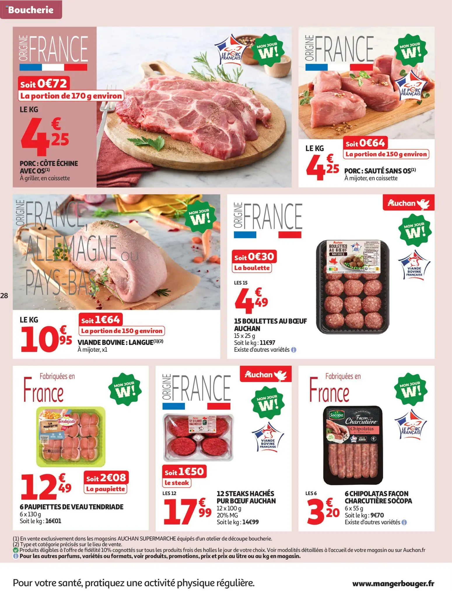 {H1} | Page: 28 | Produits: Paupiettes de veau, Viande, Porc, Viande bovine