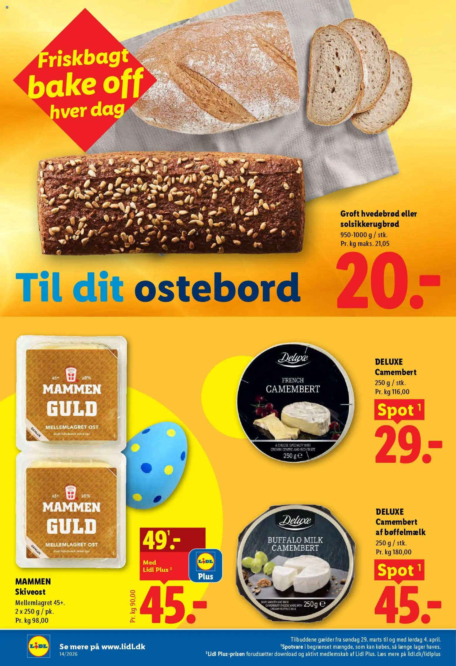 Lidl tilbudsavis – gyldig fra 29.03.2026 | Side: 10 | Produkter: Camembert, Ost, Skiveost, Søm