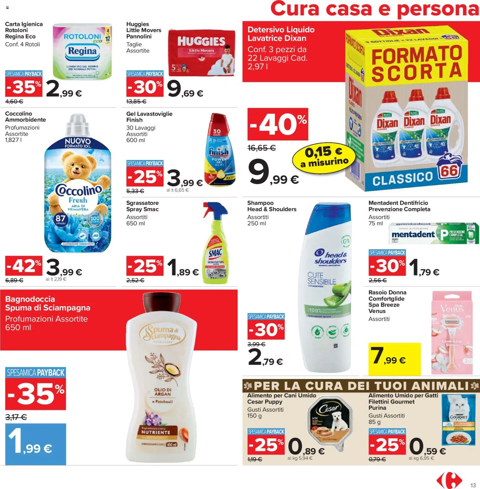 Volantino Carrefour del 21.04.2026 | Pagina: 13 | Prodotti: Shampoo, Sgrassatore, Olio, Lavastoviglie