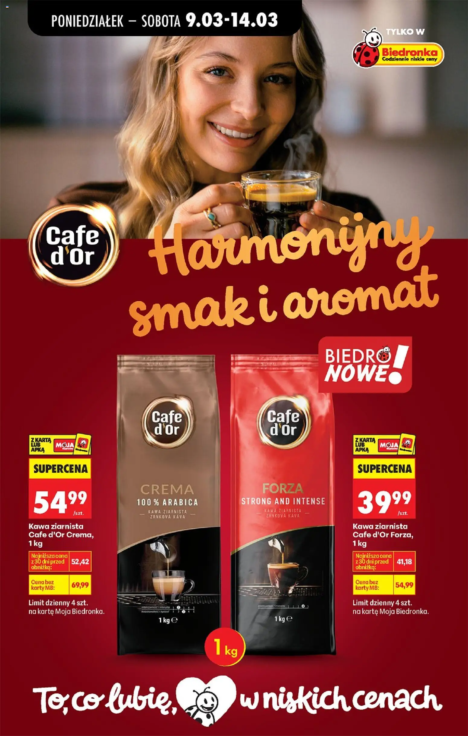 Biedronka Polsko leták od 09.03.2026 | Strana: 55 | Produkty: Káva, Crema, Zrnková káva, Karty