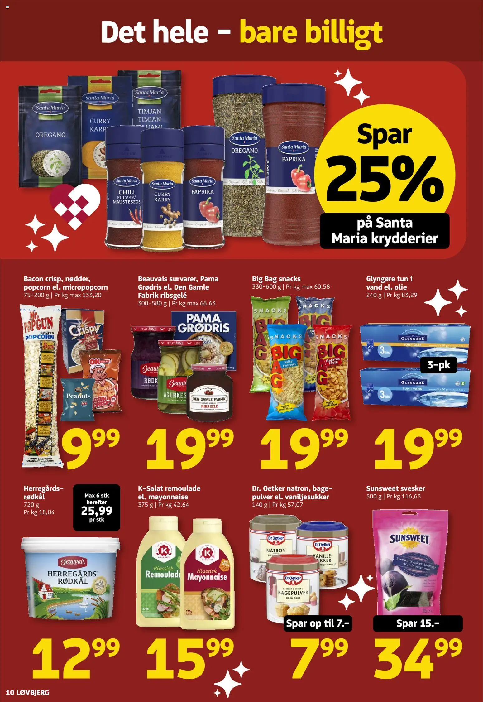 Løvbjerg tilbudsavis – gyldig fra 28.11.2025 | Side: 10 | Produkter: Ribs, Peanuts, Bacon, Vanilje