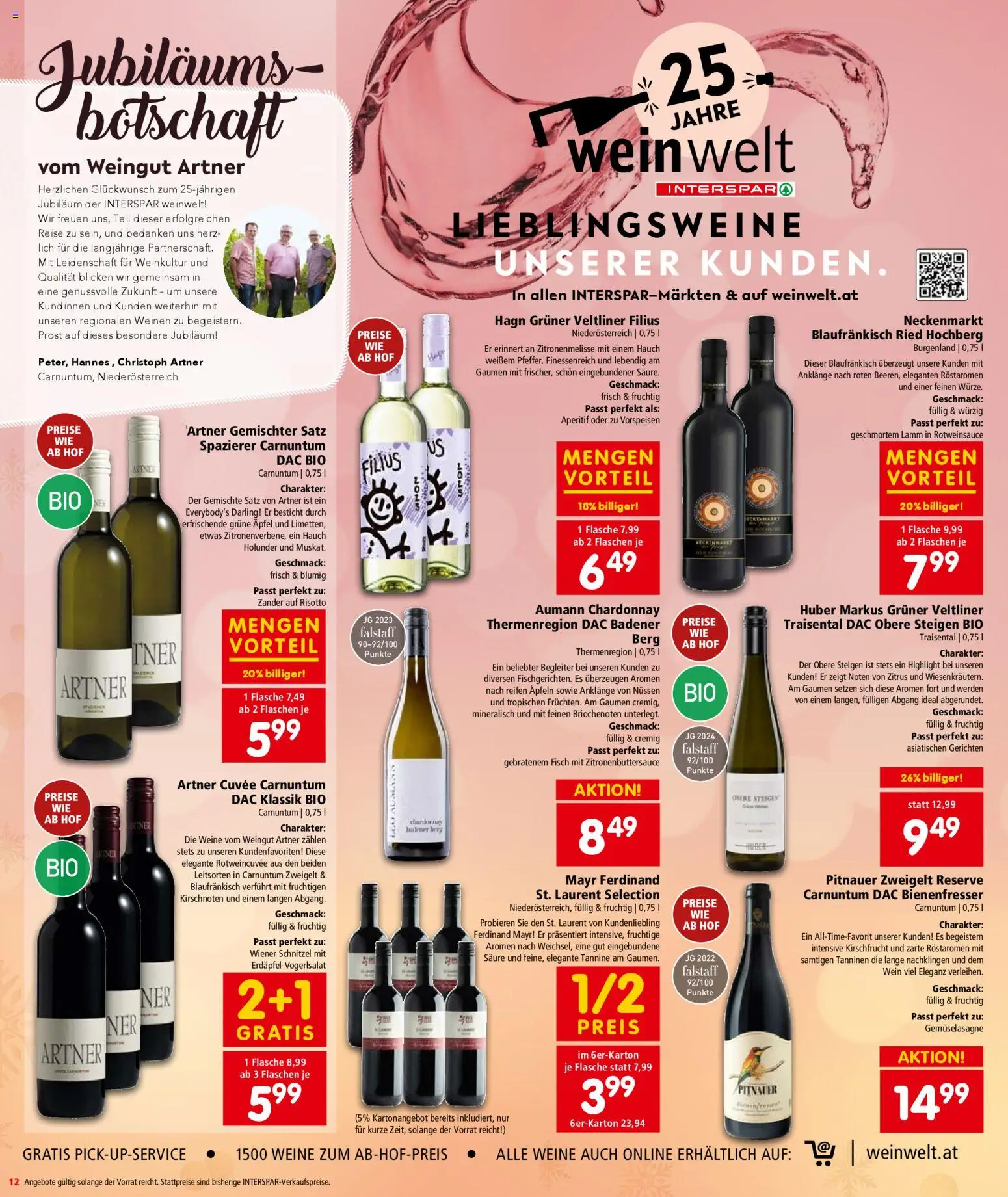 Interspar Flugblatt - Kärnten gültig ab 20.11.2025 | Seite: 12 | Produkte: Wein, Äpfel, Fisch