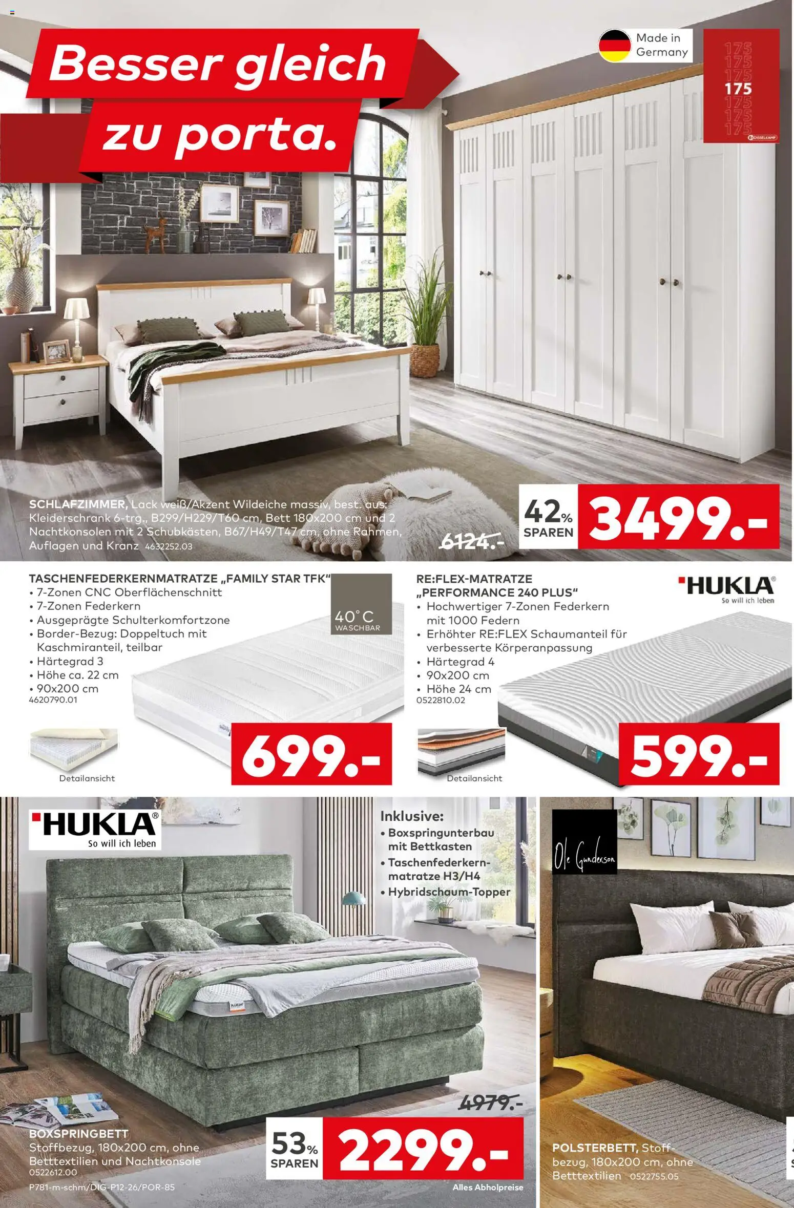 Porta! Prospekt Zwickau – gültig ab 09.03.2026 | Seite: 10 | Produkte: Bett, Matratze, Kleiderschrank, Boxspringbett