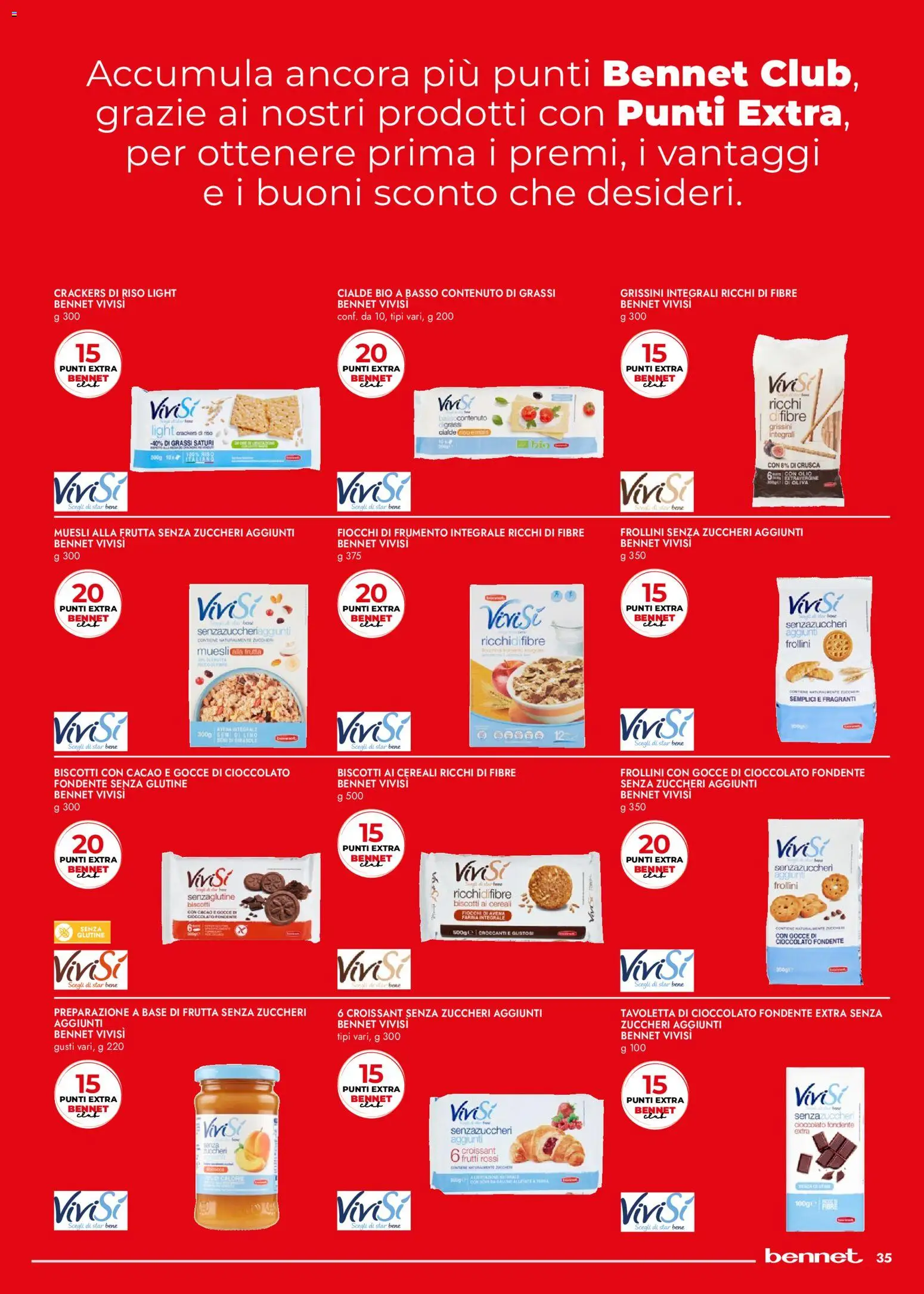 Volantino bennet del 29.01.2026 | Pagina: 35 | Prodotti: Cioccolato, Biscotti, Cacao, Frollini
