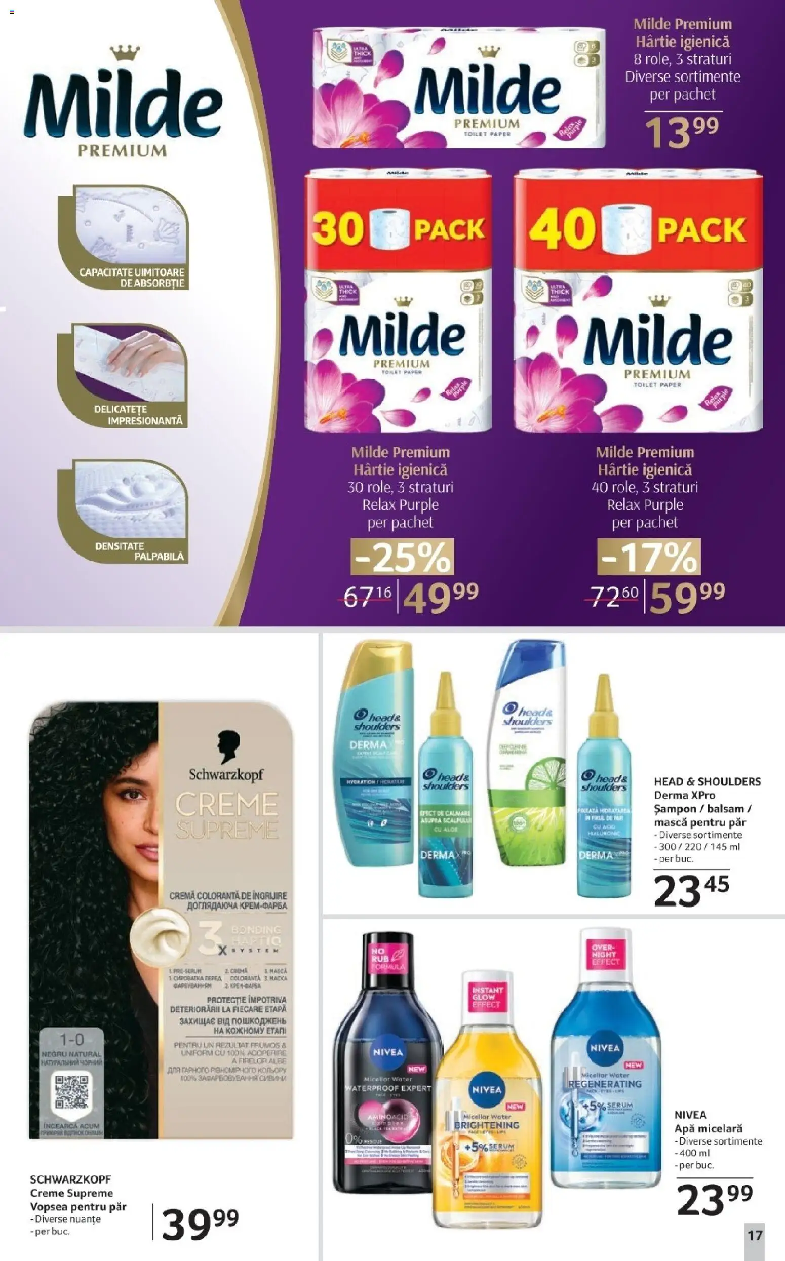 Noul catalog Selgros – valabil de la 12.12.2025 | Pagină: 17 | Produse: Vopsea, Șampon, Balsam, Apă