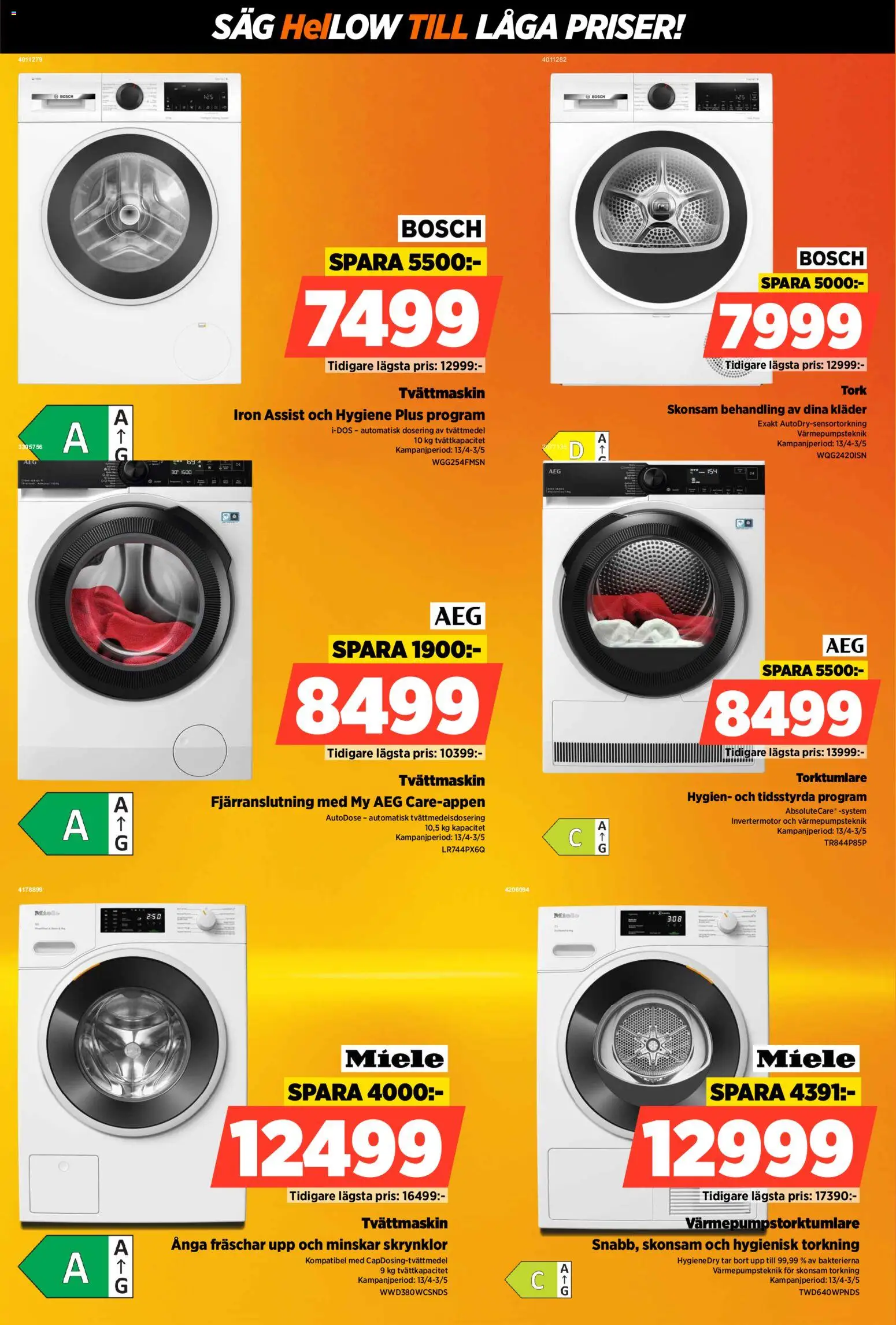 Power reklamblad aktuell från 13.04.2026 | Sida: 40 | Produkter: Såg, Tvättmedel, Kläder, Torktumlare