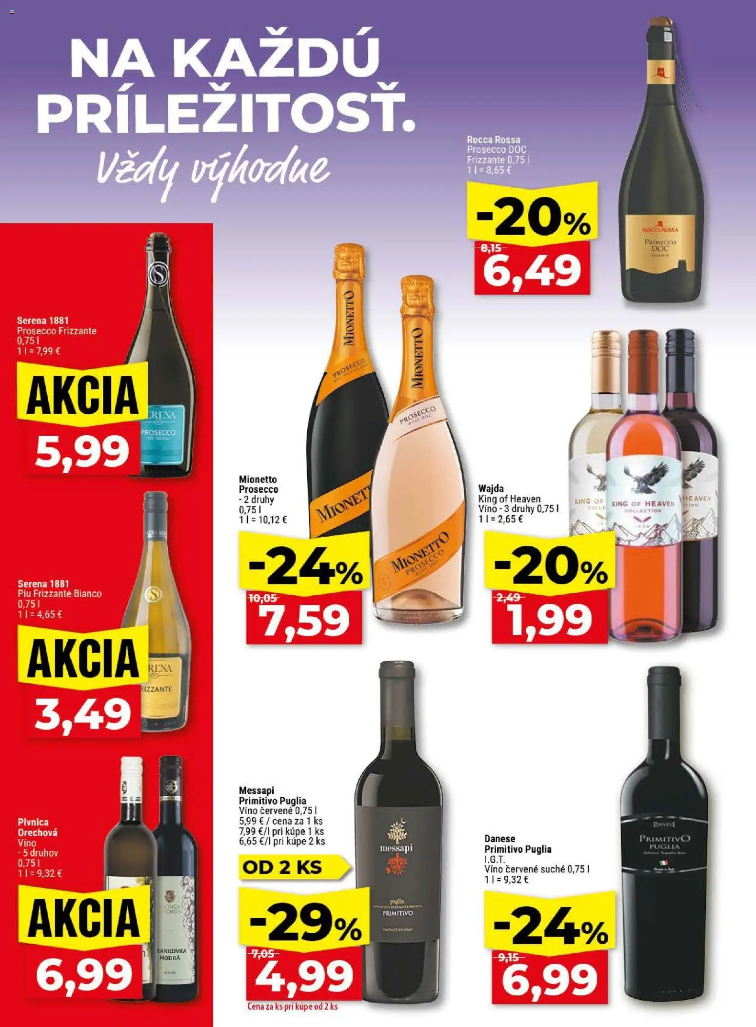 Nové Klas akcie – leták je platný od 20.04.2026 | Strana: 21 | Produkty: Víno, Prosecco