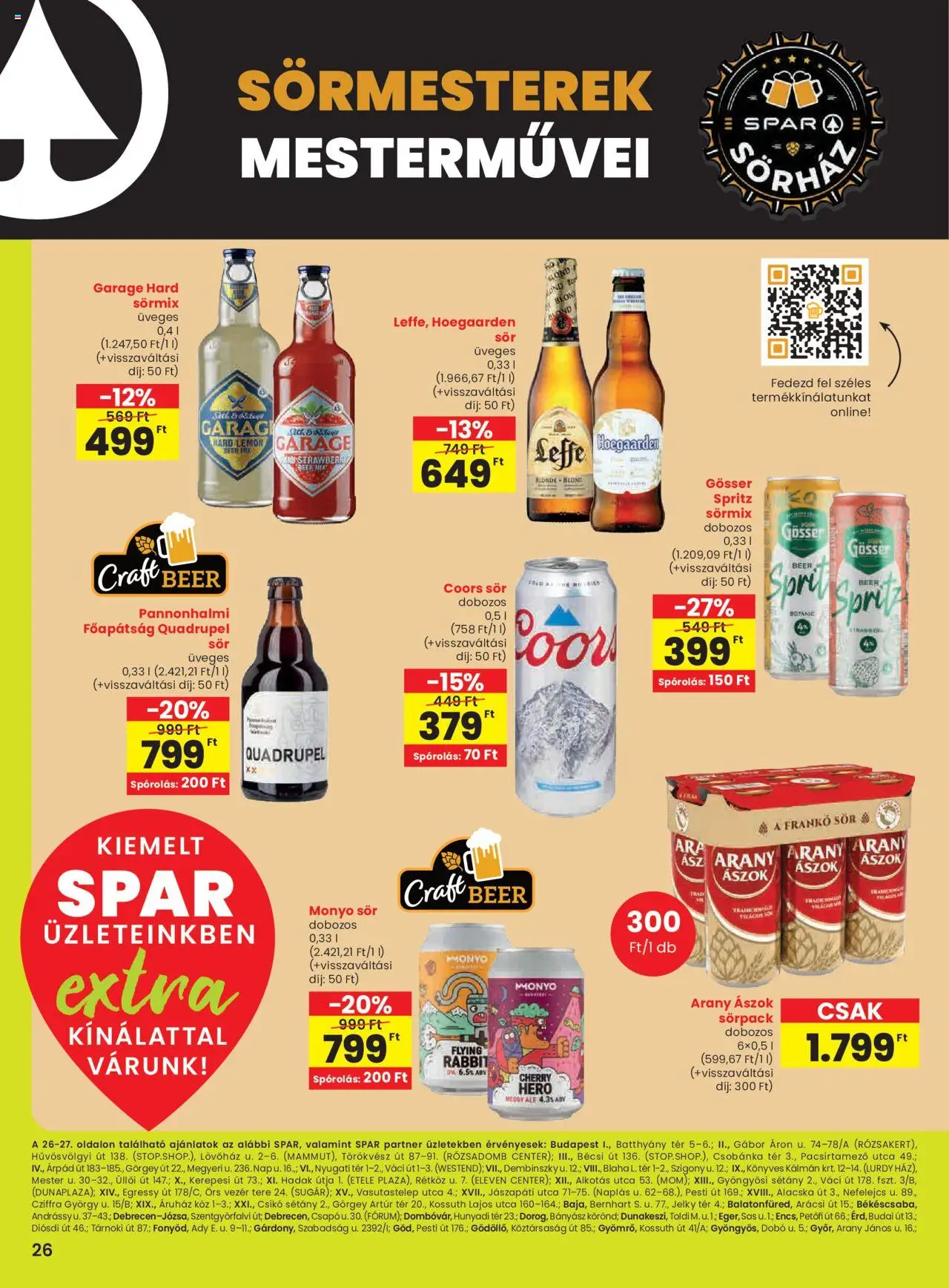 Spar akciós ujság - amely érvényes a következő dátumtól: 09.10.2025 | Oldal: 7 | Termékek: Meggy, Gösser, Guarana, Sör