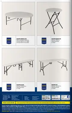 Metro katalog Nameštaj za baštu i dom - pregled Metro kataloga - važi od 01.04.2026 | Strana: 16 | Proizvode: Sto, Klupa