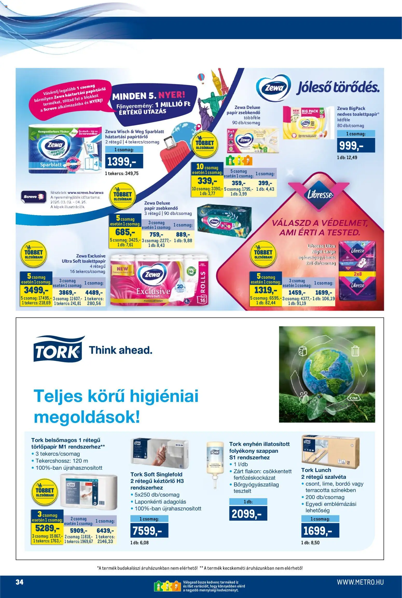Metro akciós ujság - amely érvényes a következő dátumtól: 16.03.2026 | Oldal: 34 | Termékek: Papírtörlő, Szappan, Mák, Só