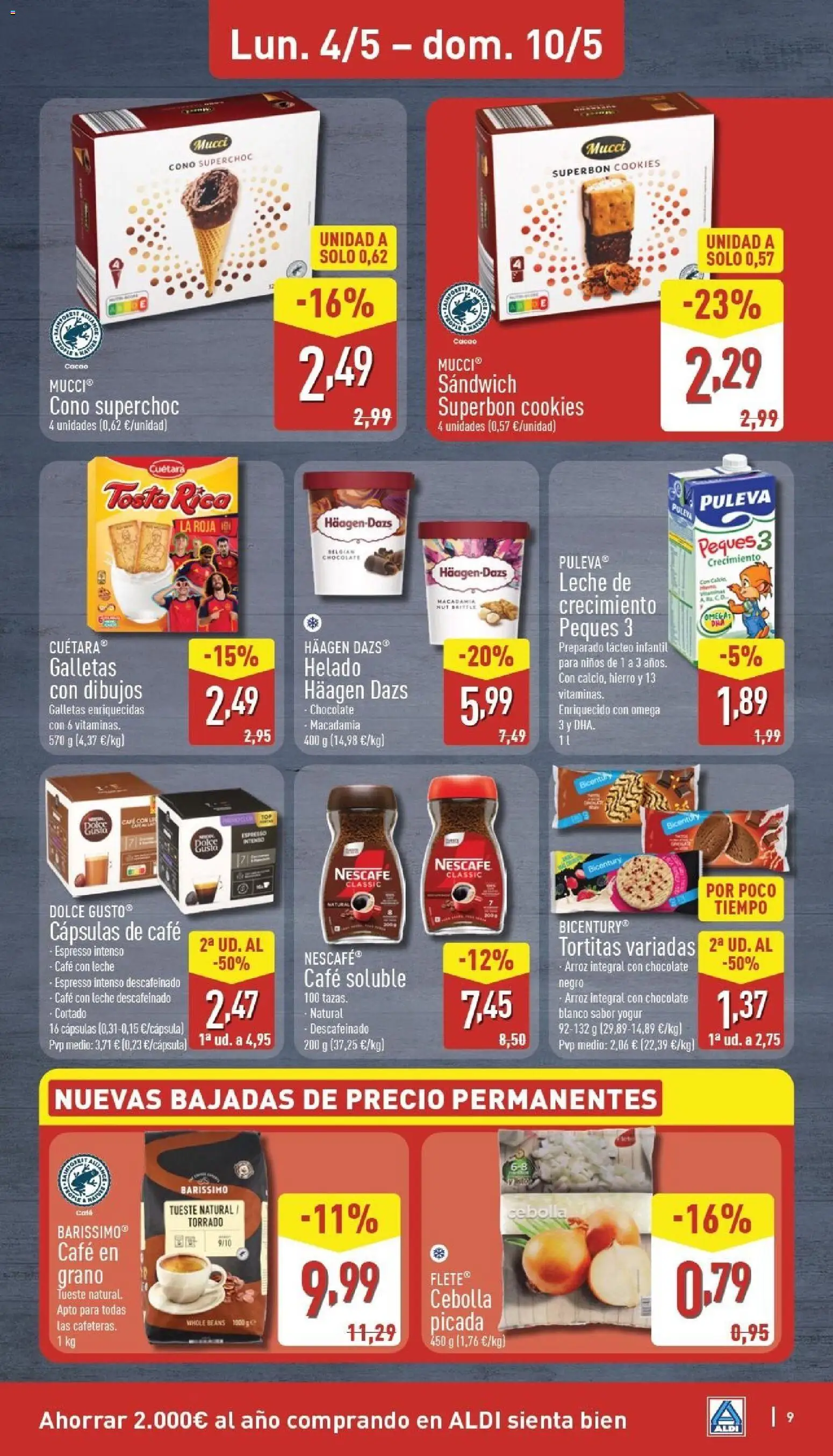 Aldi folleto Baleares │ válido desde el 04.05.2026 | Página: 9 | Productos: Δοχείο φοντί, Café, Galletas, Μηχανή καφέ
