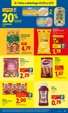 Pré-visualização Nobre Salsichas Frankfurt, Salsichas Frankfurt, Emb. 380 g válido de 27.10.2025 | Página: 45