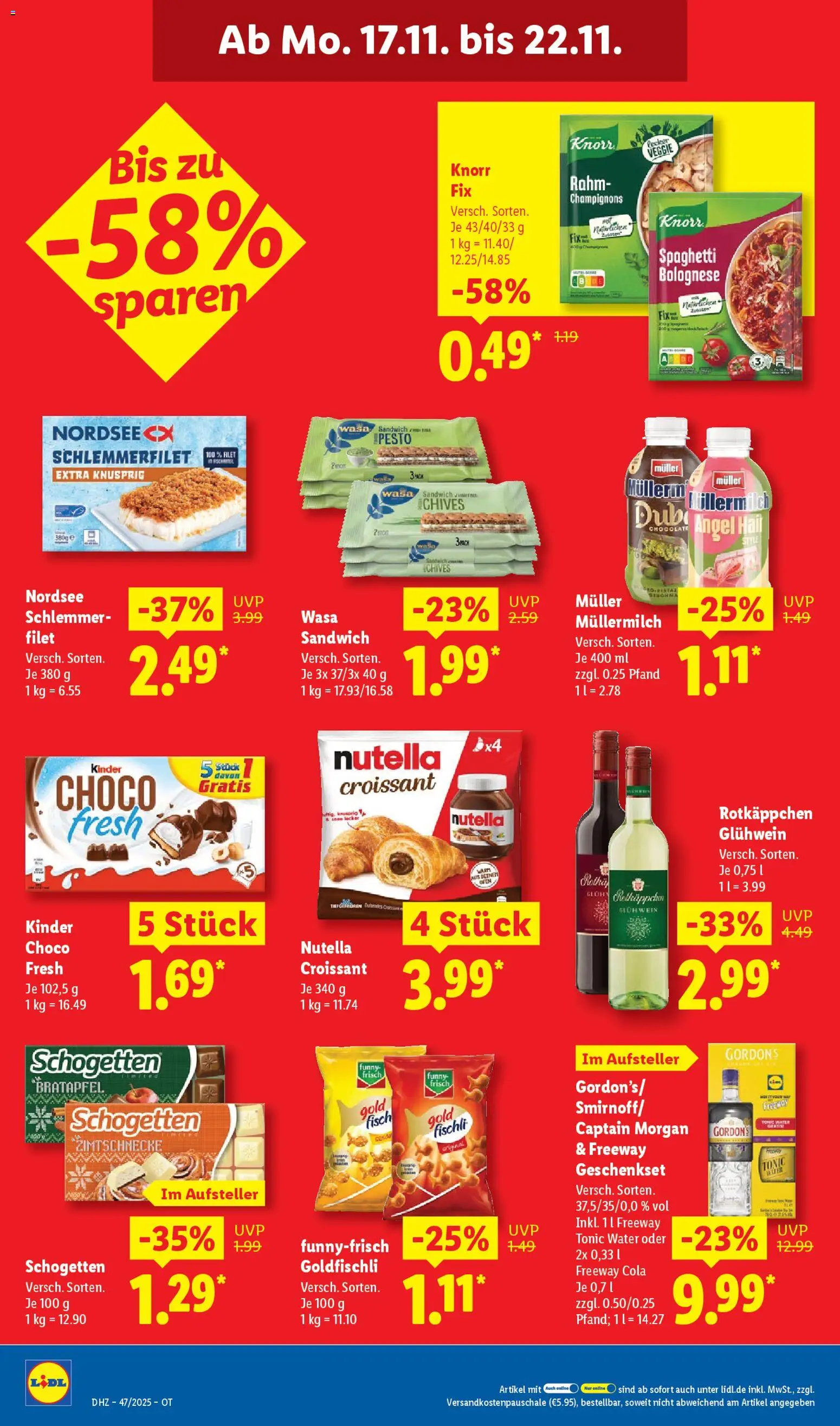 Lidl Prospekt Grimma – gültig ab 17.11.2025 | Seite: 14 | Produkte: Funny frisch, Nutella, Rotkäppchen, Schogetten