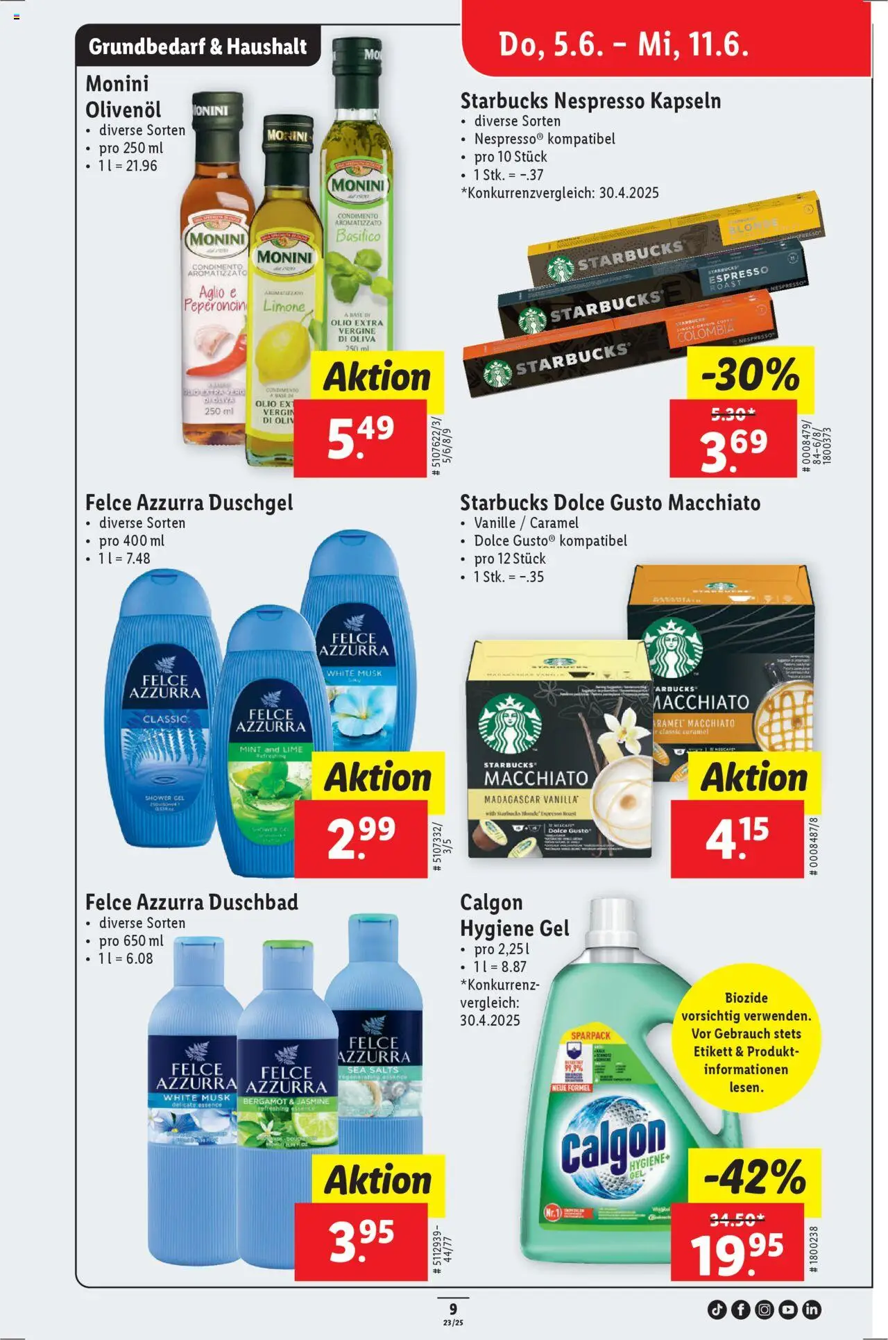 Lidl Aktionen ab 05.06.2025 | Seite: 9 | Produkte: Duschgel, Shower Gel