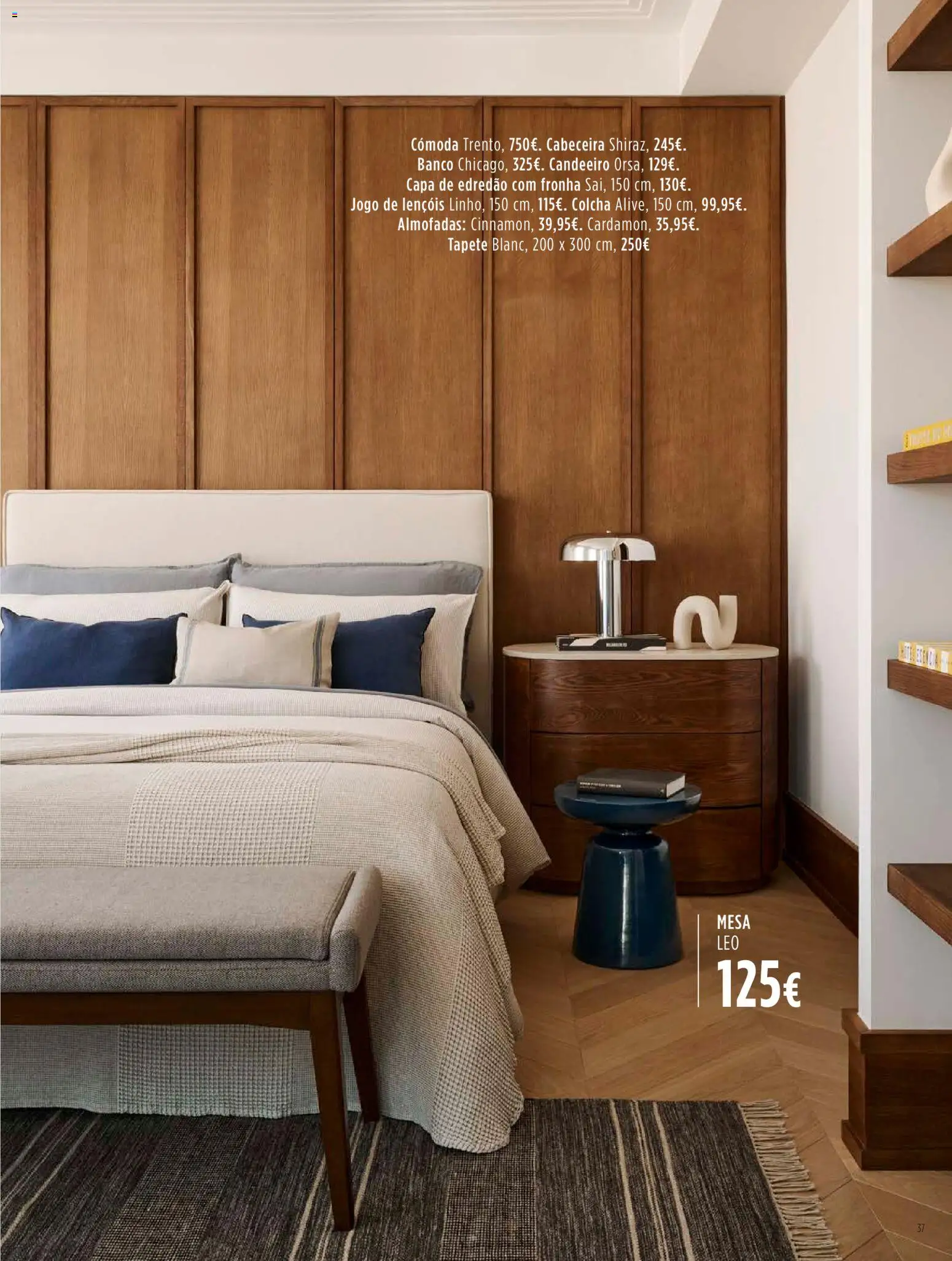 El Corte Ingles Decora │ válido de 23.10.2025 | Página: 37 | Produtos: Candeeiro, Lençóis, Banco, Mesa