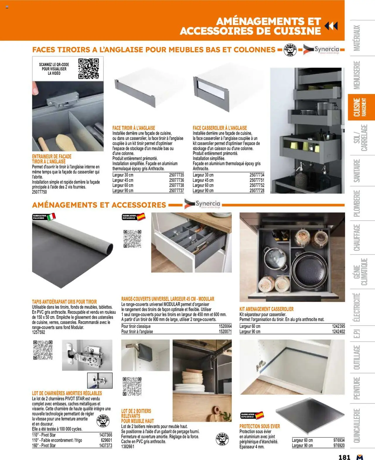  | Page: 181 | Produits: Meuble, Meuble bas, Charnière, Tiroirs