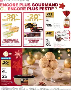 Carrefour - Prévisualisation de Carrefour catalogue Festif valide à partir de 18.12.2025 | Page: 52 | Produits: Glaces, Pain, Café, Crème