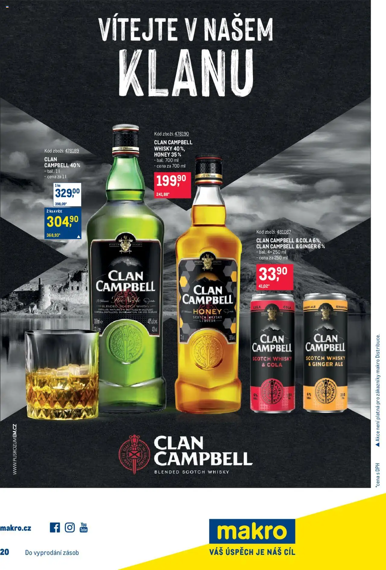 Makro leták - Pro milovníky jídla od 10.09.2025 | Strana: 32 | Produkty: Ginger Ale, Whisky, Cola