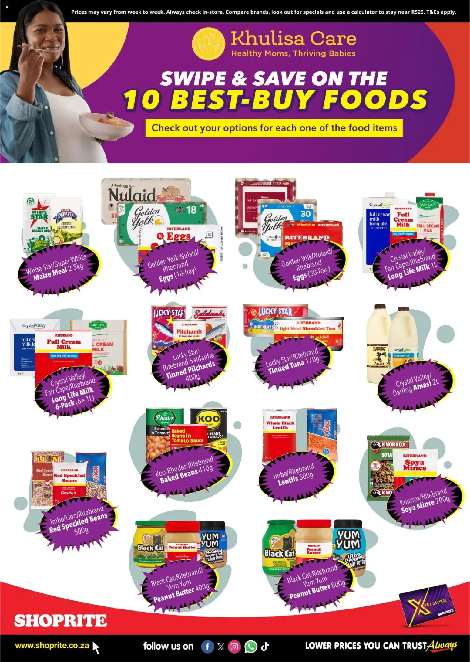 New Shoprite catalogue – valid from 23.12.2025 | Page: 1 | Products: Pilchards, Light, Peanut butter, Salt