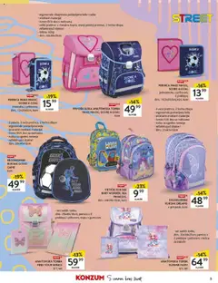 Konzum katalog | vrijedi od 18.08.2025 | Stranica: 5 | Proizvodi: Pernica, Papuče, Ruksak, Torba