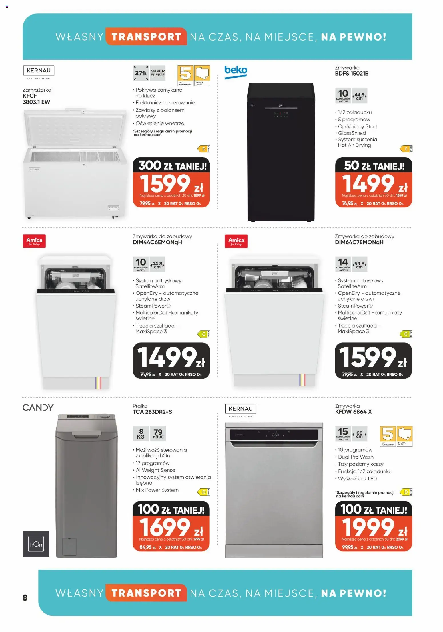 Max elektro Gazetka od 30.12.2025 | Strona: 8 | Produkty: Zamrażarka, Pralka, Zmywarka