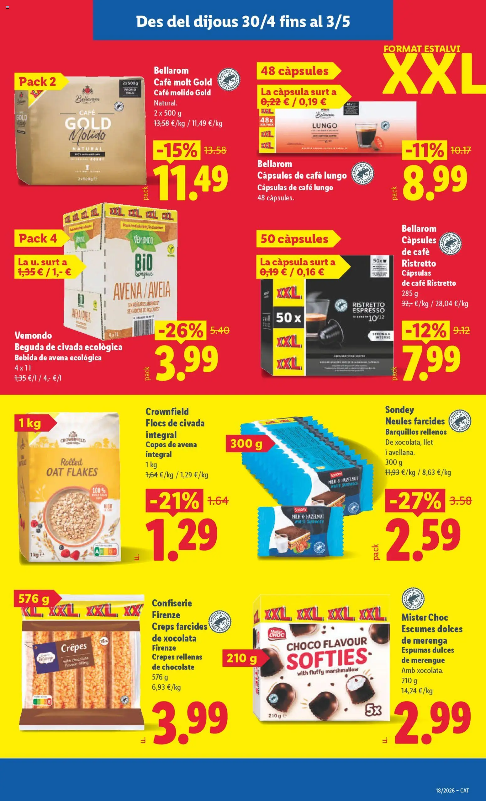 Lidl folleto │ válido desde el 27.04.2026 | Página: 37 | Productos: Café, Café molido, Copos, Bebida de avena ecológica