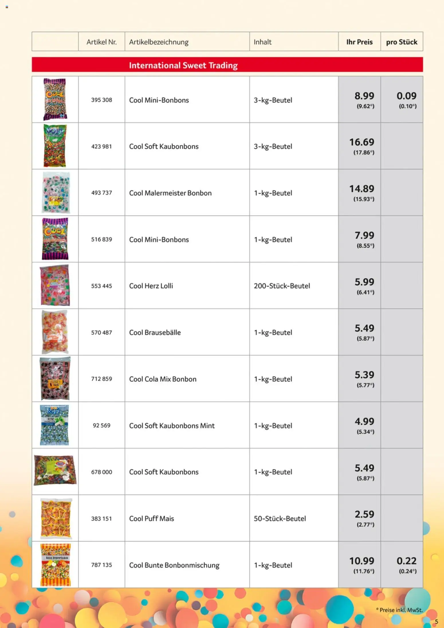 Selgros Karnevalssortiment – gültig ab 01.11.2025 | Seite: 5 | Produkte: Cola