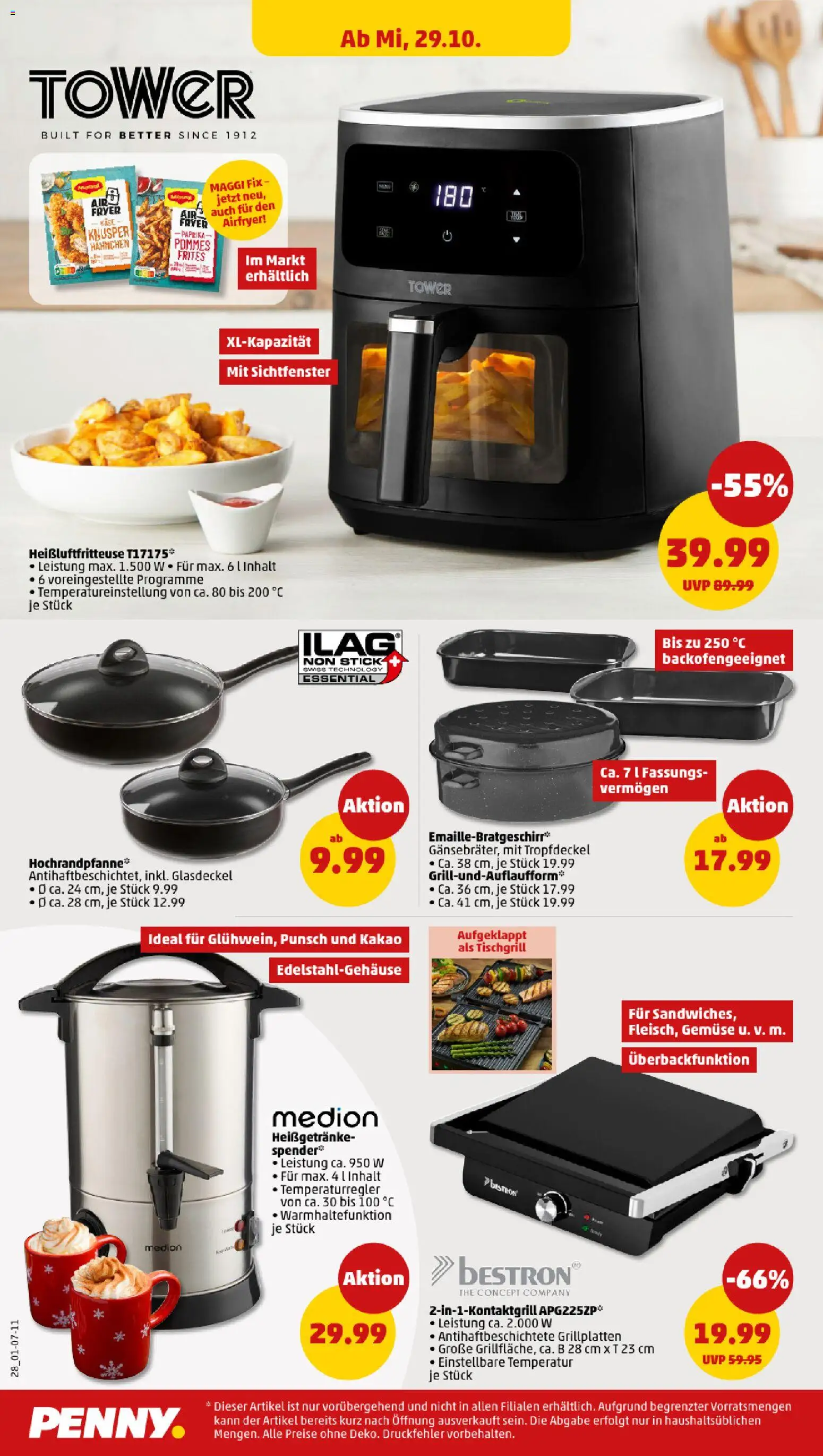 Penny Prospekt 	 – gültig ab 27.10.2025 | Seite: 30 | Produkte: Hahnchen, Pommes frites, Maggi fix, Heißluftfritteuse