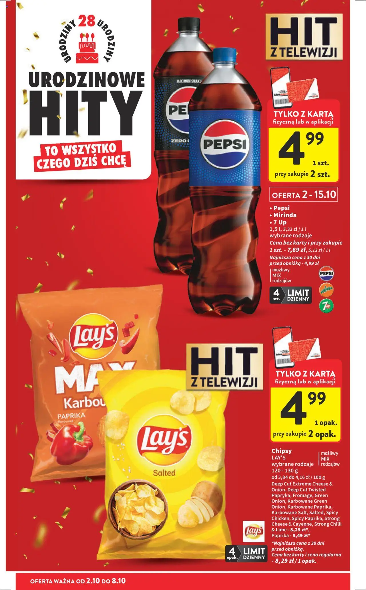 Intermarche Gazetka od 02.10.2025 | Strona: 6 | Produkty: Karta, Chipsy, Pepsi