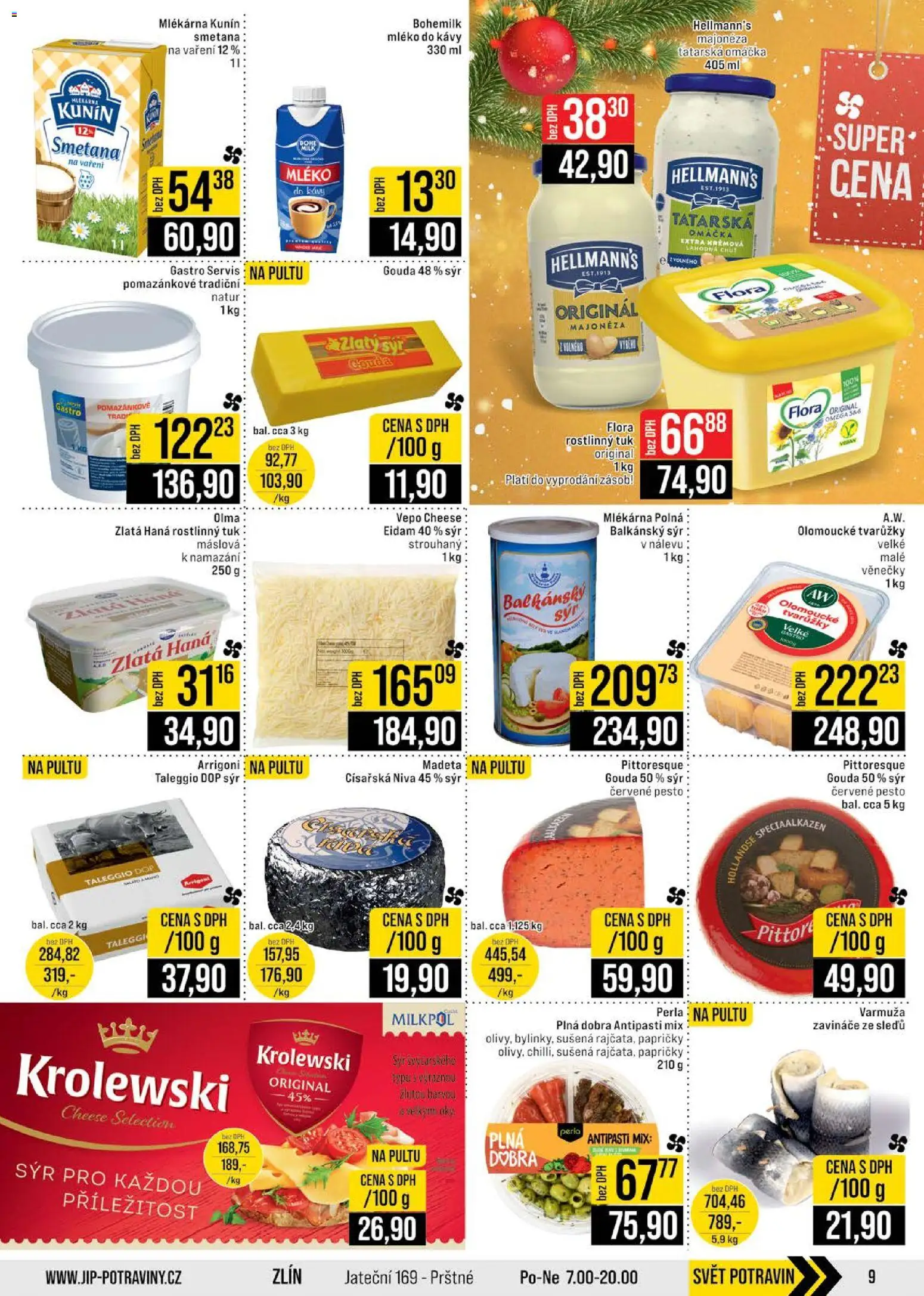 Jip leták - Cash & Carry od 24.12.2025 | Strana: 9 | Produkty: Gouda, Omega, Zlatá Hana, Majonéza