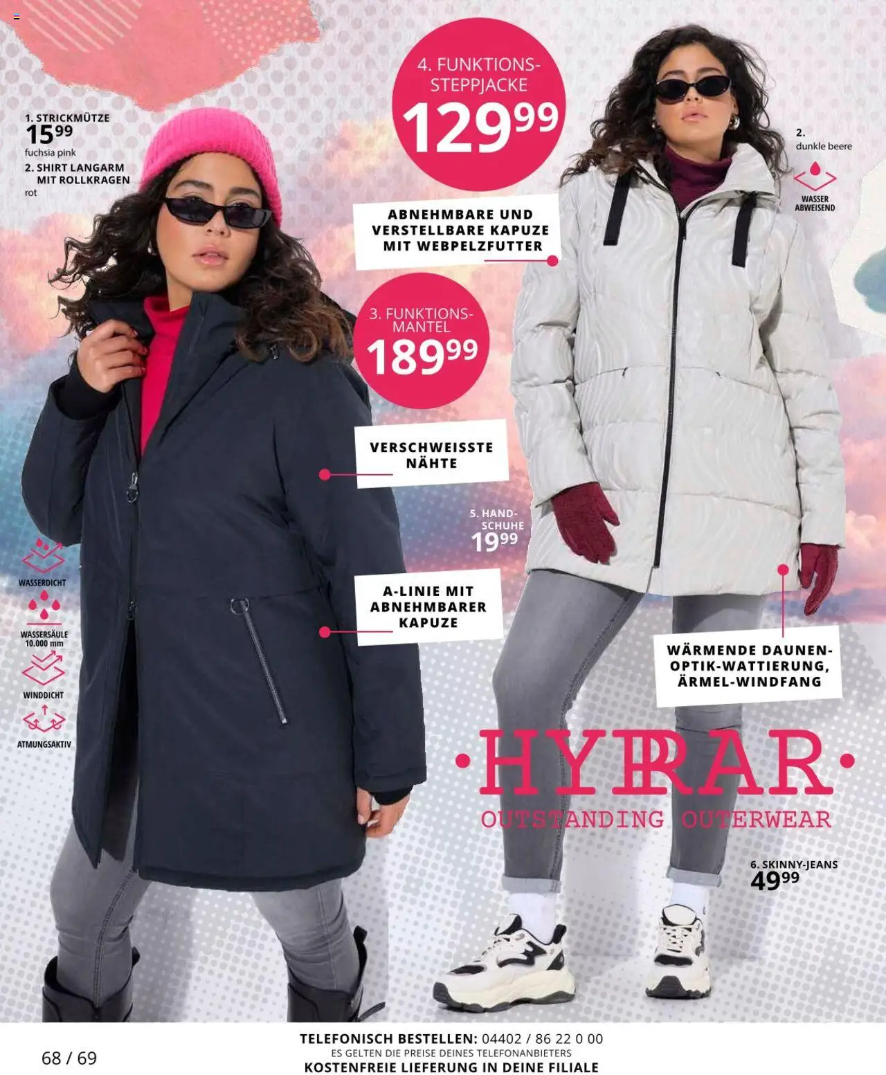 Ulla Popken Prospekt 	 – gültig ab 01.10.2025 | Seite: 68 | Produkte: Shirt, Steppjacke, Wasser, Mantel