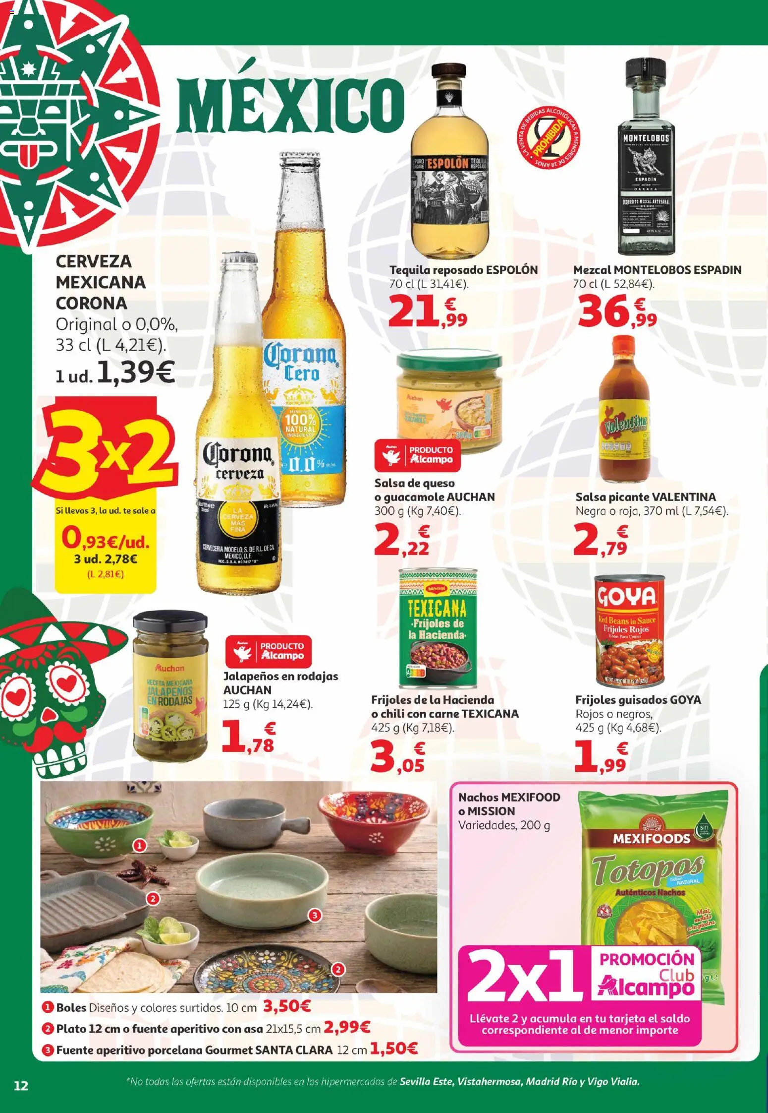 Alcampo Canarias │ válido desde el 07.04.2026 | Página: 12 | Productos: Καλτσάκια μισά, Queso, Guacamole, Té