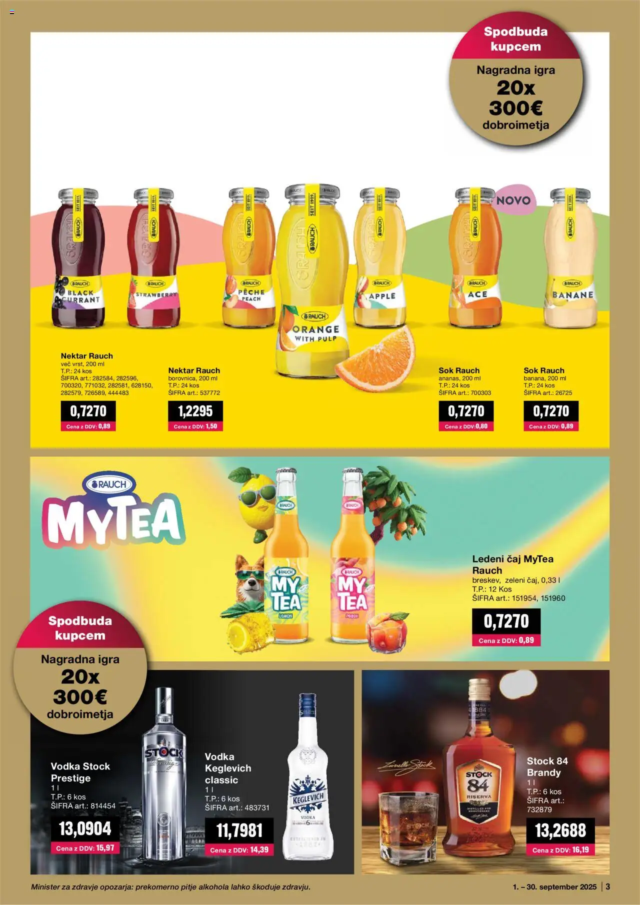Mercator katalog │ velja od 01.09.2025 | Stran: 3 | Izdelki: Kos, Ledeni čaj, Sok, Banane