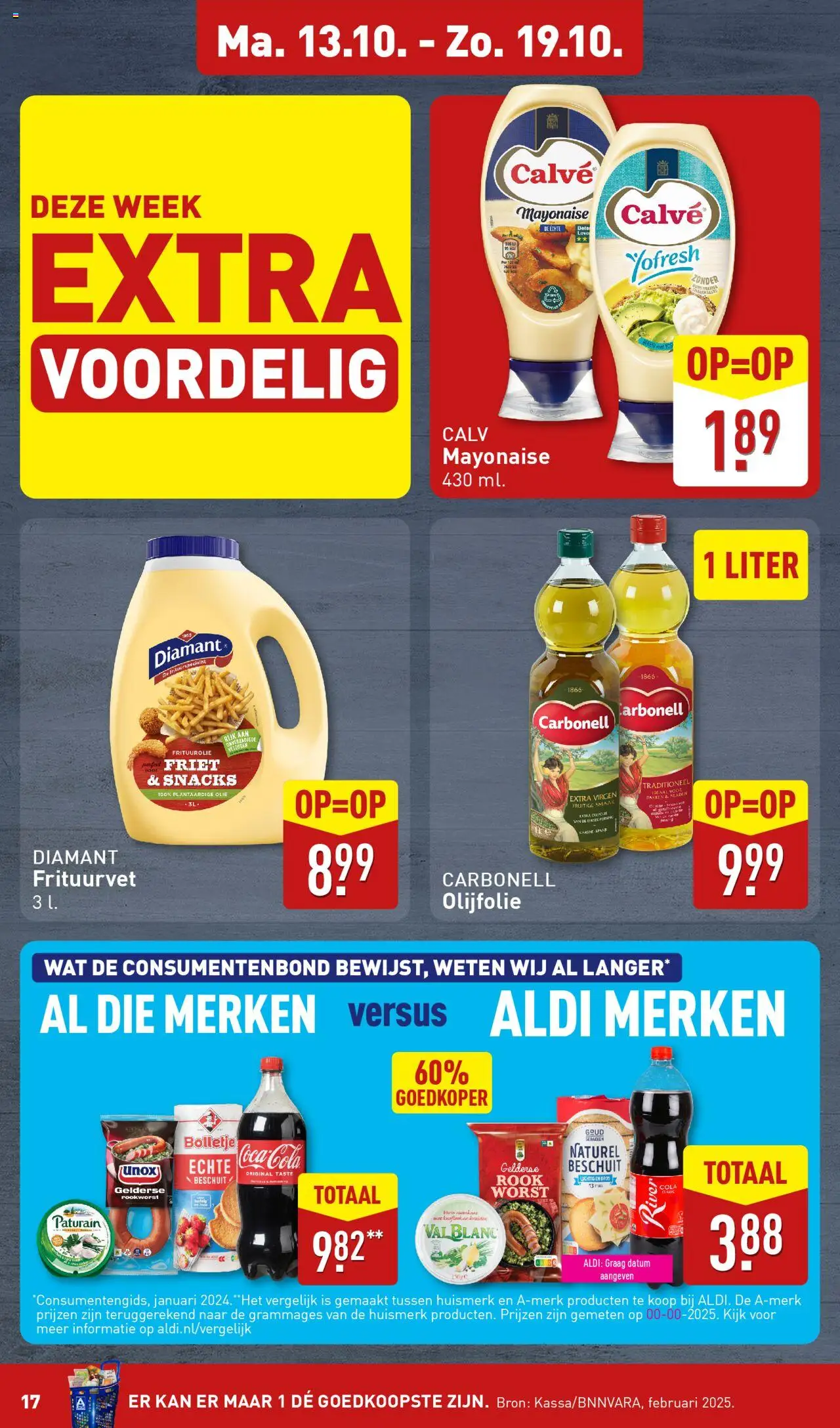 {H1} | Pagina: 17 | Producten: Olie, Olijfolie, Worst, Friet
