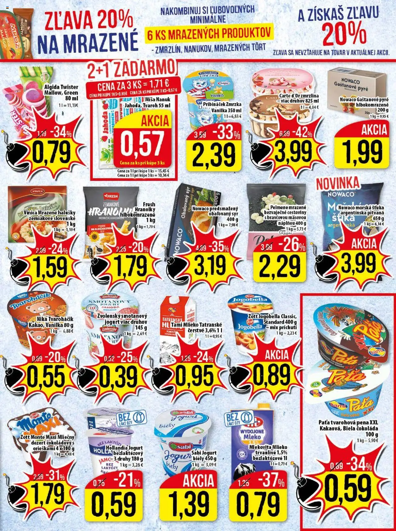 Klas leták │ platný od 21.07.2025 | Strana: 7 | Produkty: Mlieko, Zmrzlina, Čokoláda, Tvaroh