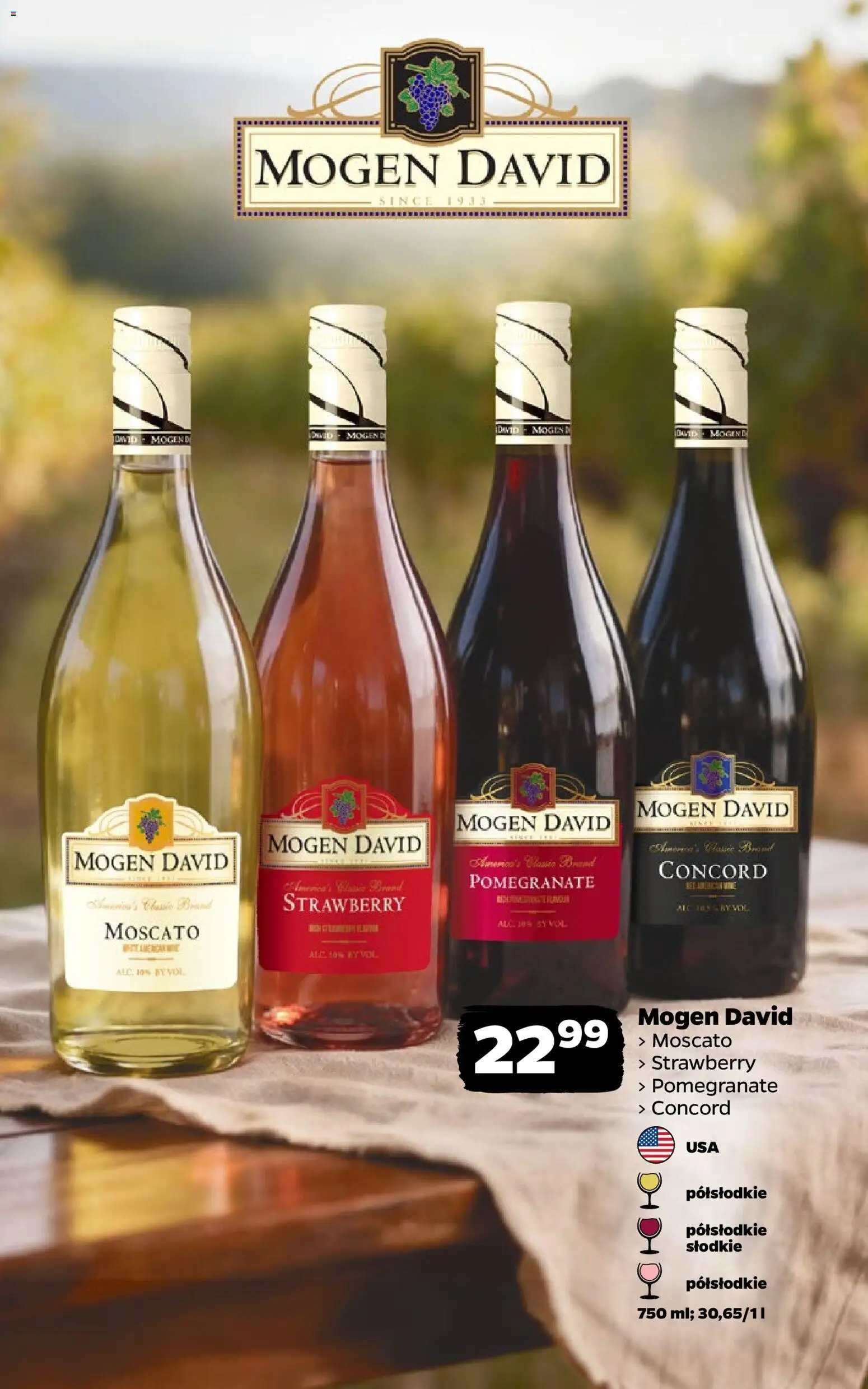 Netto gazetka - Wina od 13.04.2026 | Strona: 10 | Produkty: Mogen david pomegranate, Mogen david moscato