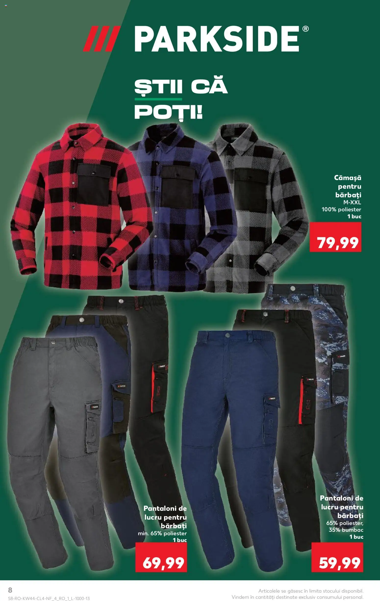 Noul catalog Kaufland – valabil de la 29.10.2025 | Pagină: 8 | Produse: Pantaloni