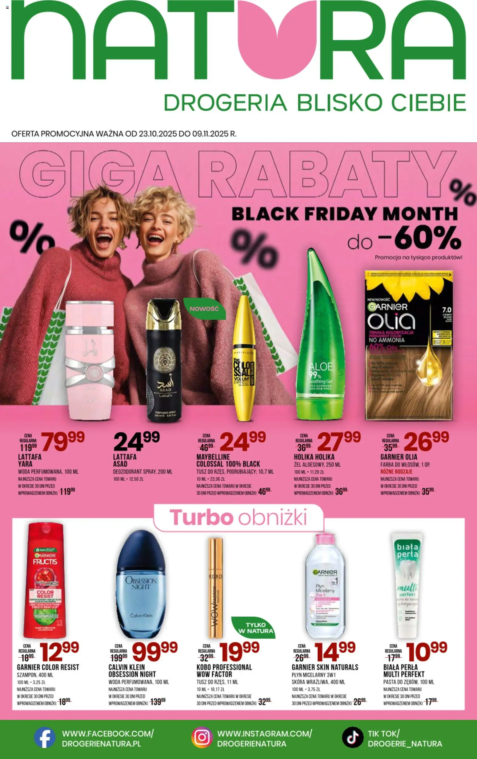 Drogerie Natura Black Friday od 23.10.2025 | Strona: 1 | Produkty: Drogeria, Mule, Woda