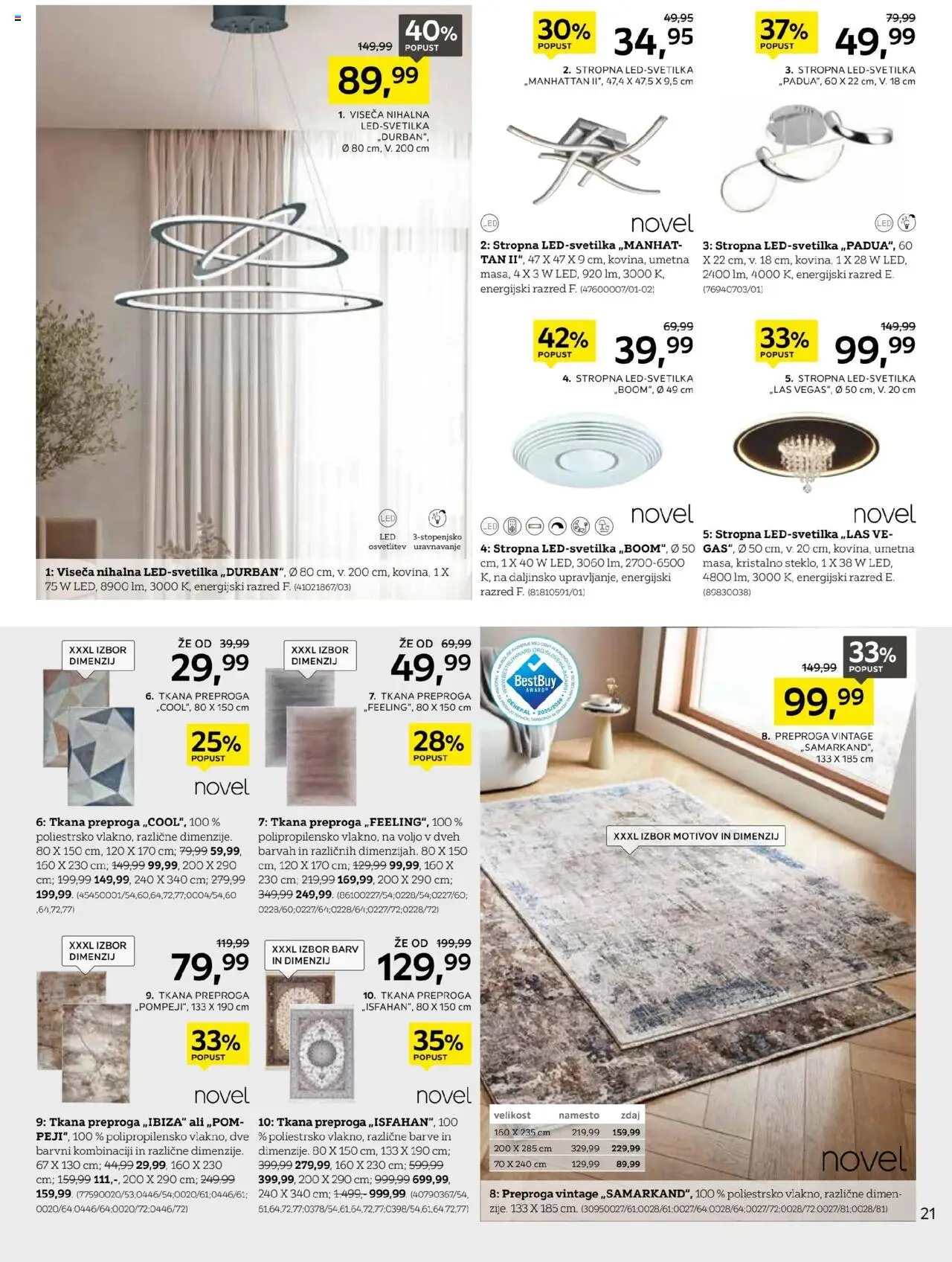 Novi XXXL Lesnina katalog ponudbe – veljaven od 15.09.2025 | Stran: 21 | Izdelki: Preproga