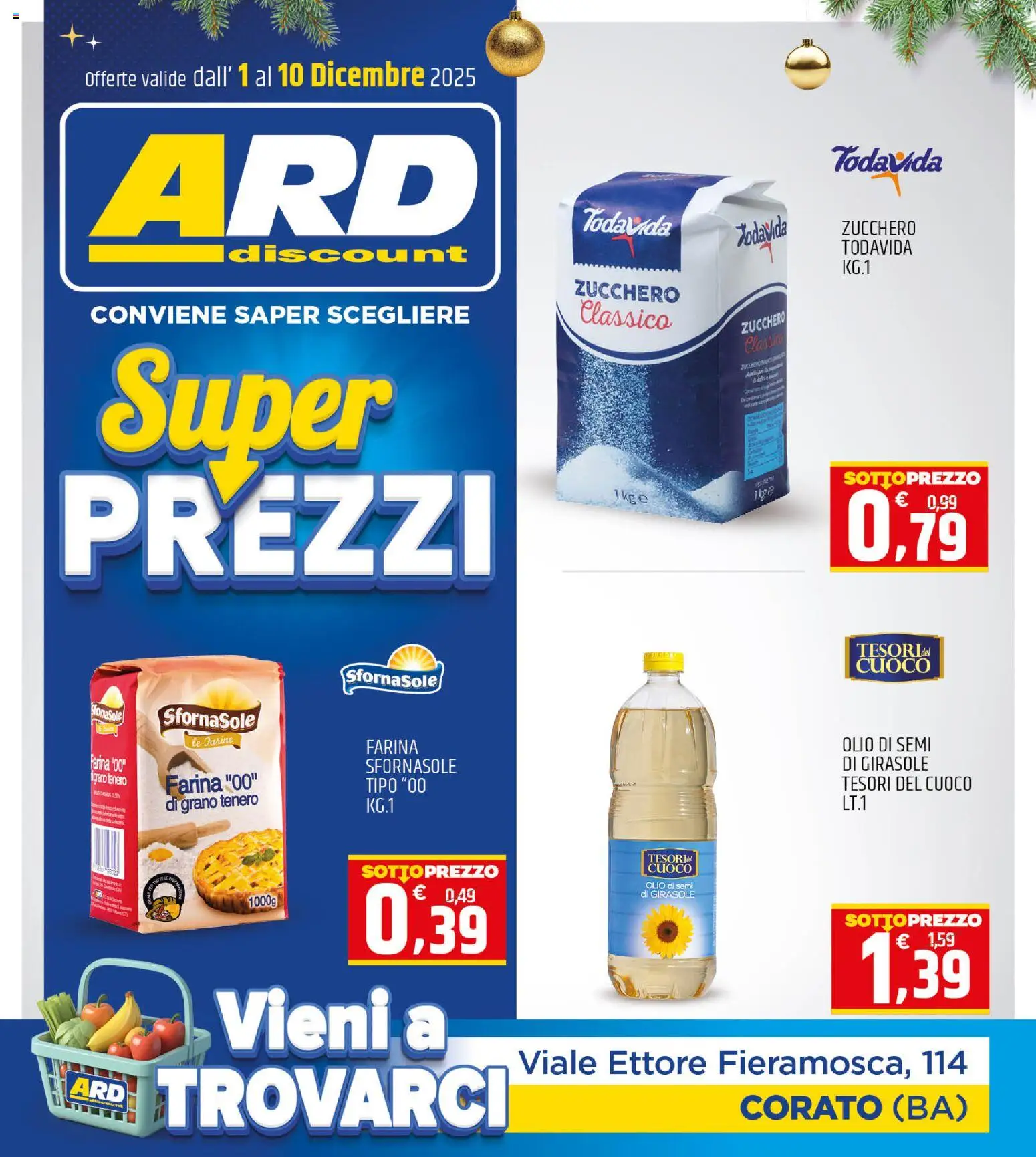 Volantino ARD Discount del 01.12.2025 | Pagina: 20 | Prodotti: Zucchero, Olio, Farina