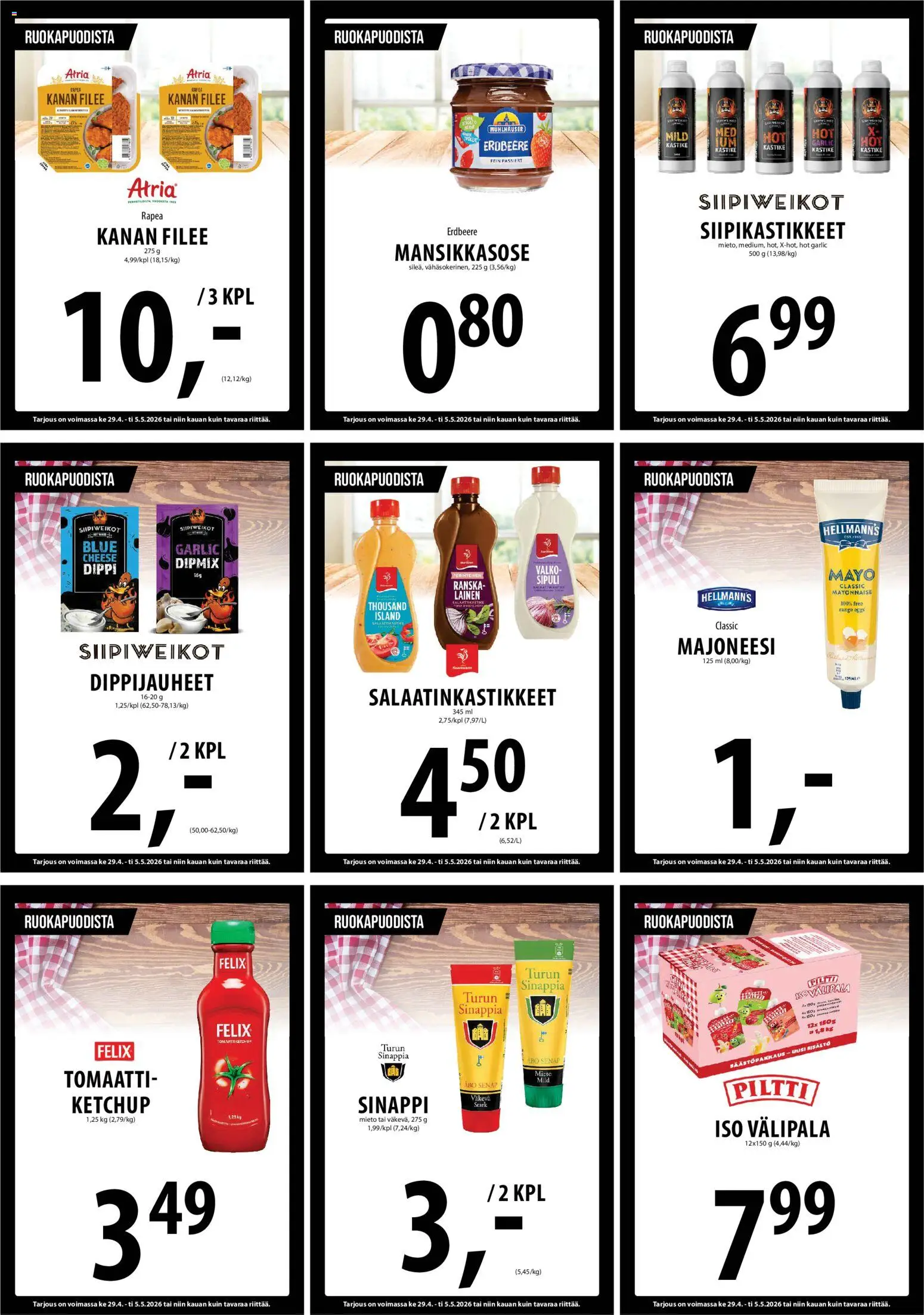 Tuuri tarjoukset – voimassa 29.04.2026 alkaen | Sivu: 10 | Tuotteet: Majoneesi, Sinappi, Dipmix